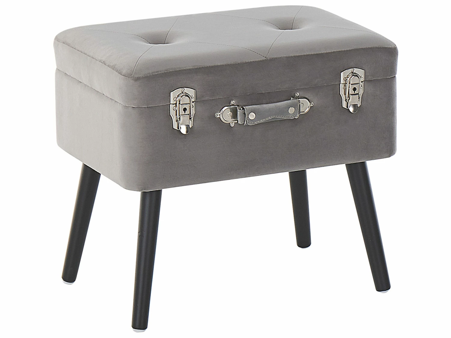 Hocker Grau Samtstoff MALLARD
