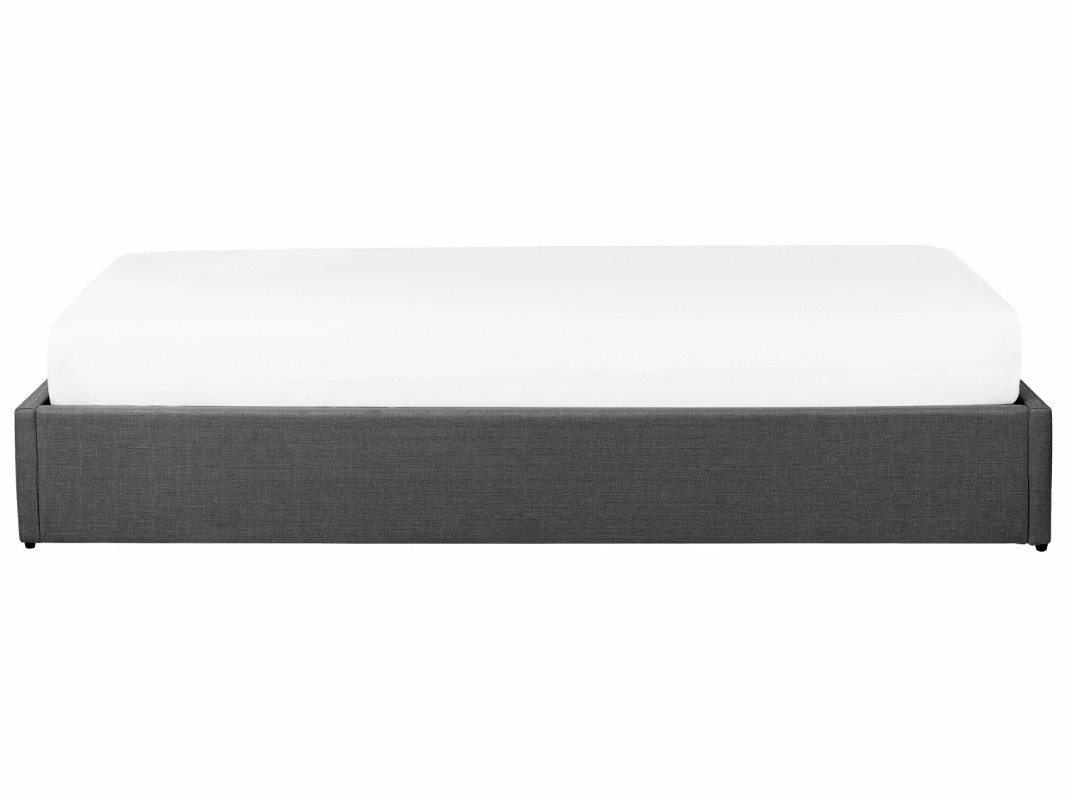 Polsterbett Leinenoptik Grau Mit Bettkasten Hochklappbar 90 X 200 Cm DINAN – Bild 6