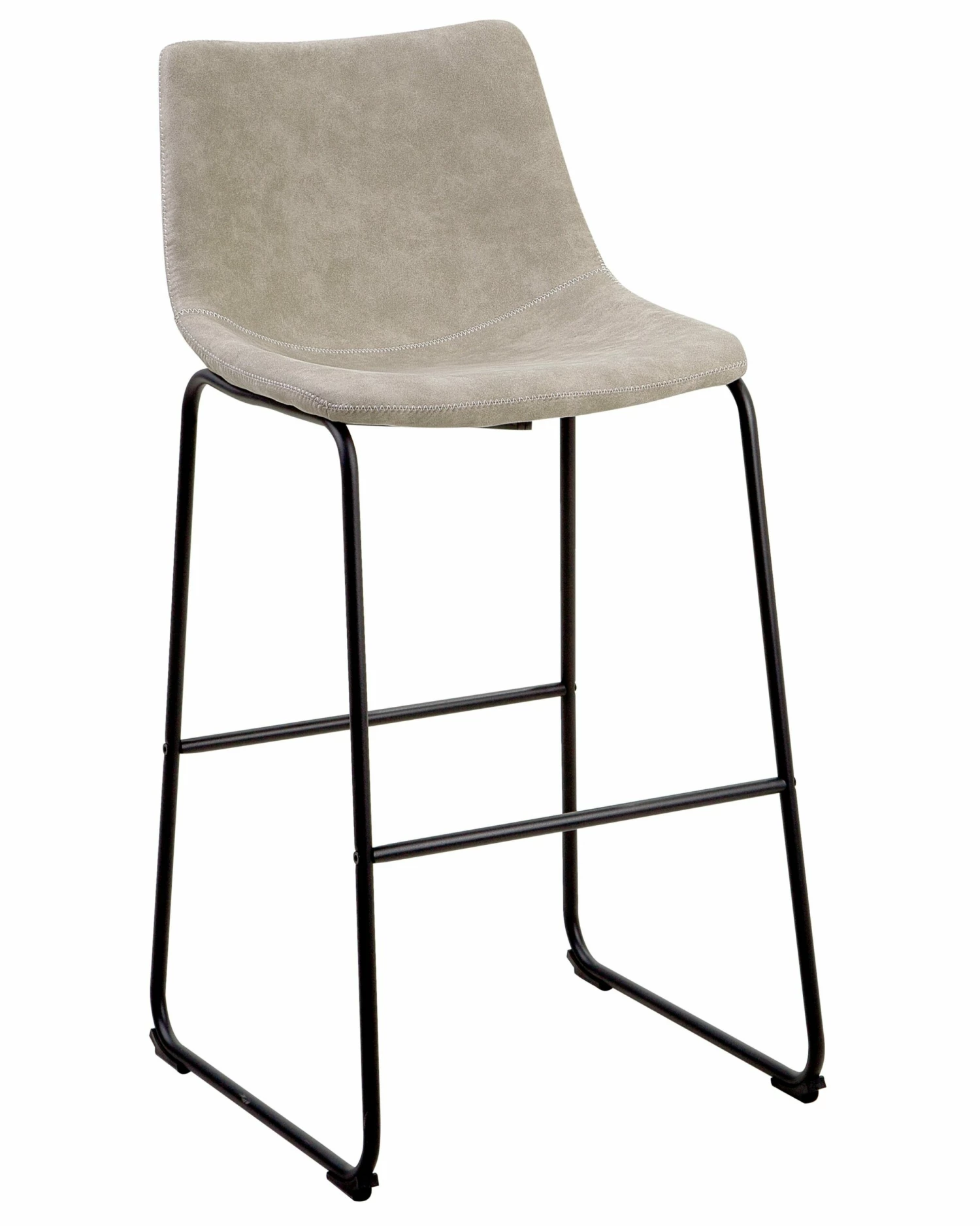 Barstuhl Polsterbezug Beige / Schwarz 2er Set FRANKS – Bild 6