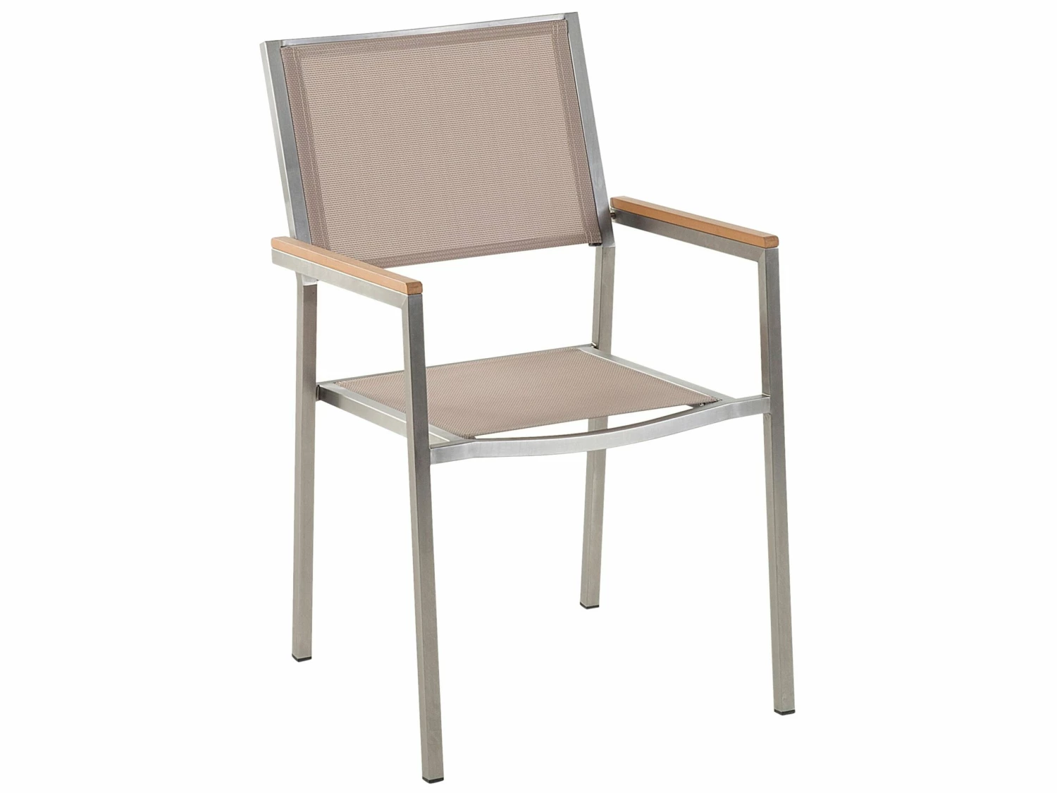 Gartenmöbel Set Crashglas 180 X 90 Cm 6-Sitzer Stühle Textilbespannung Beige GROSSETO – Bild 4