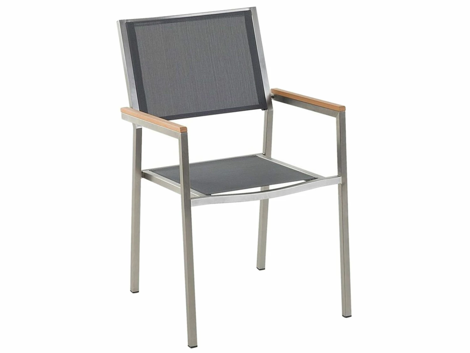 Gartenmöbel Set Crashglas 180 X 90 Cm 6Sitzer Stühle Textilbespannung Grau GROSSETO – Bild 7