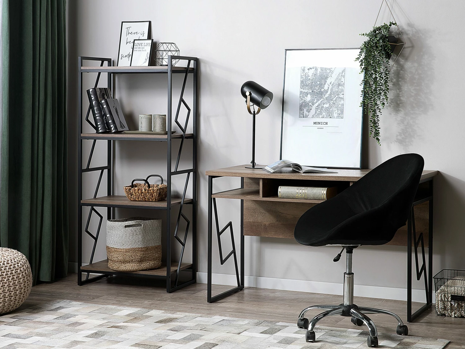 Regal Dunkler Holzfarbton 4 Fächer FORRES – Bild 2