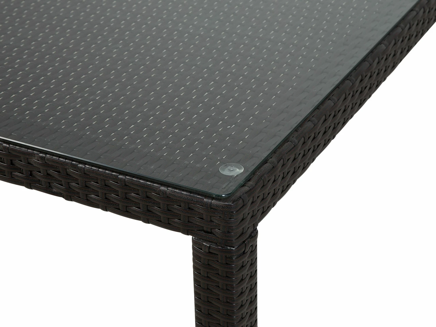 Gartentisch Rattan Dunkelbraun 220 X 100 Cm ITALY – Bild 5