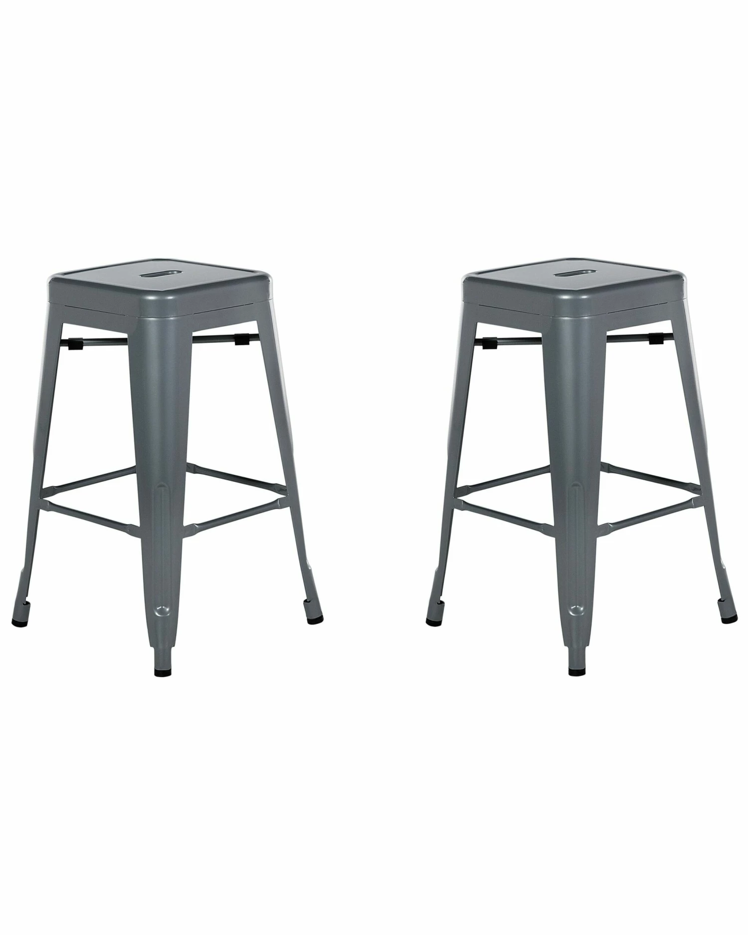 Hocker Grau Höhe 60 Cm 2er Set CABRILLO