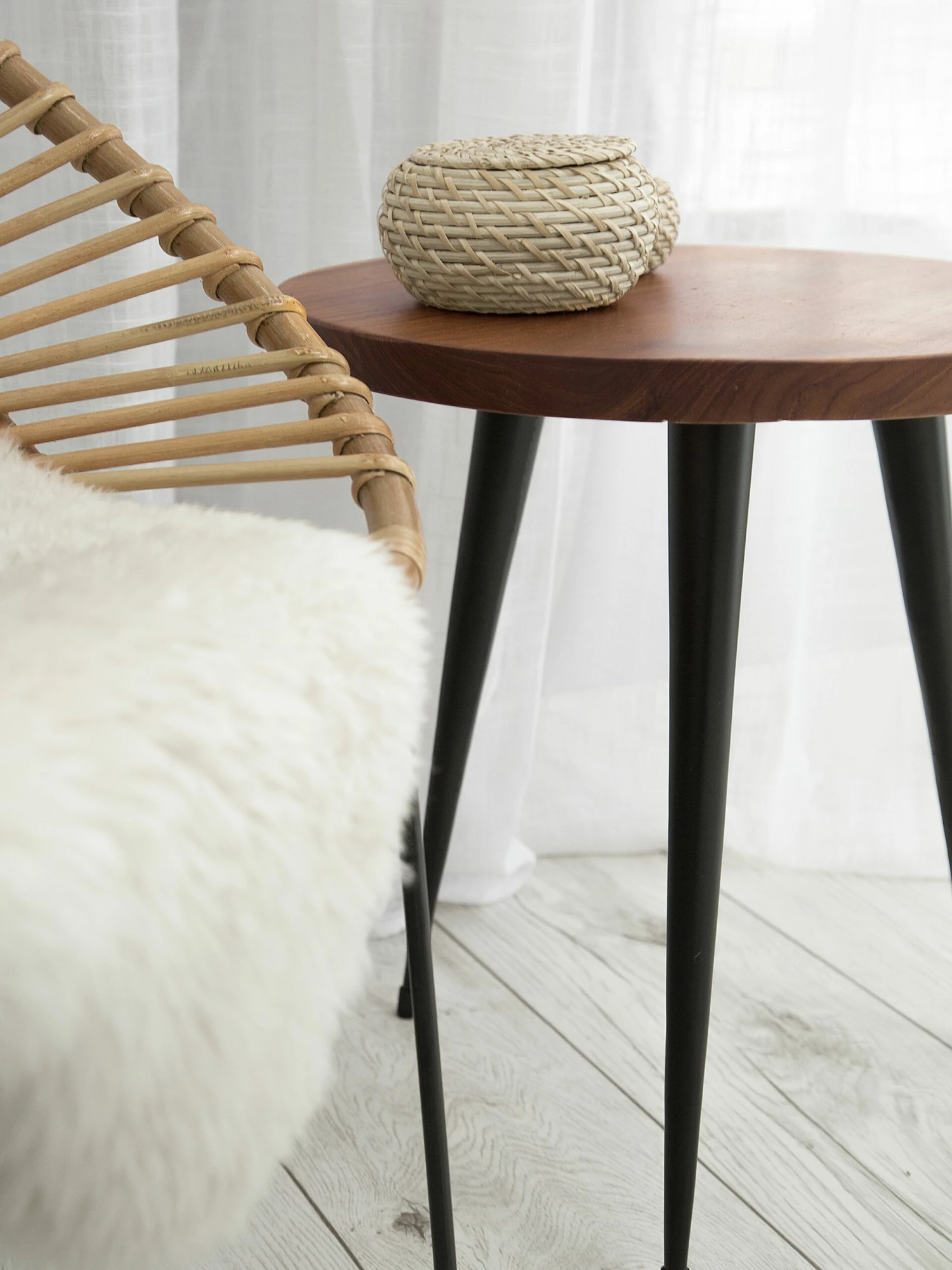 Beistelltisch Teakholz Dunkelbraun ⌀ 45 Cm DETAH – Bild 7