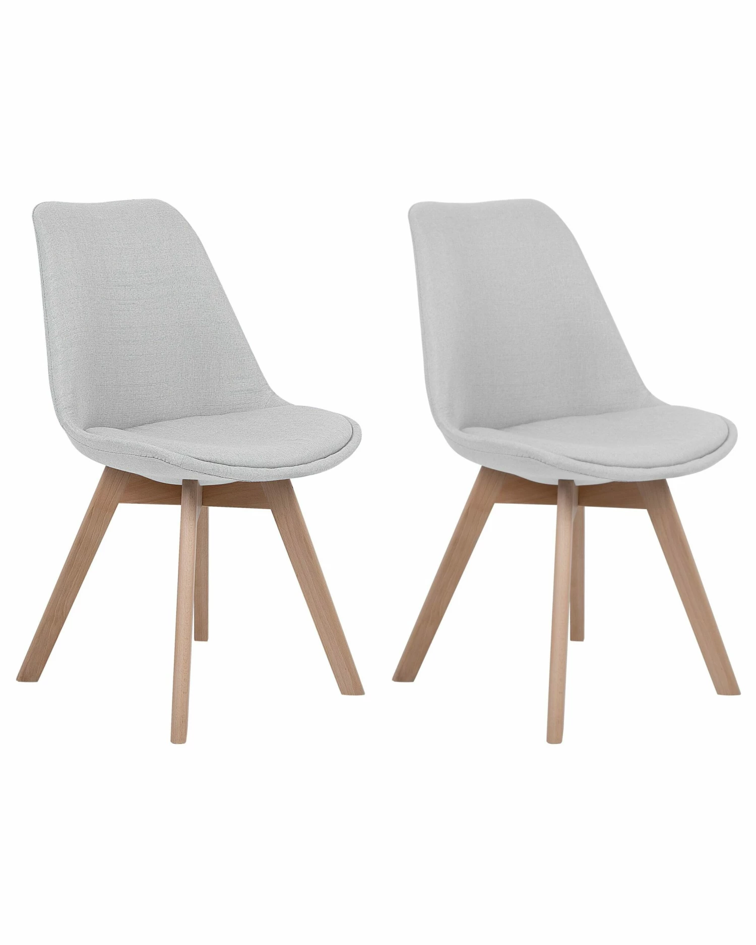 Esszimmerstuhl Polsterbezug Hellgrau 2er Set DAKOTA II