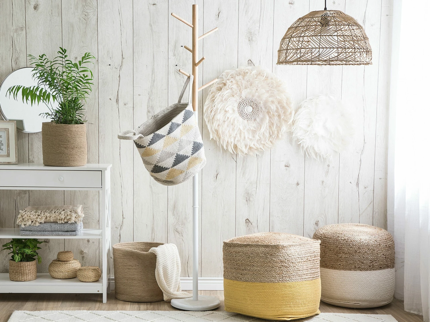 Textilkorb Jute Sandbeige 3er Set ARTIGALA – Bild 2