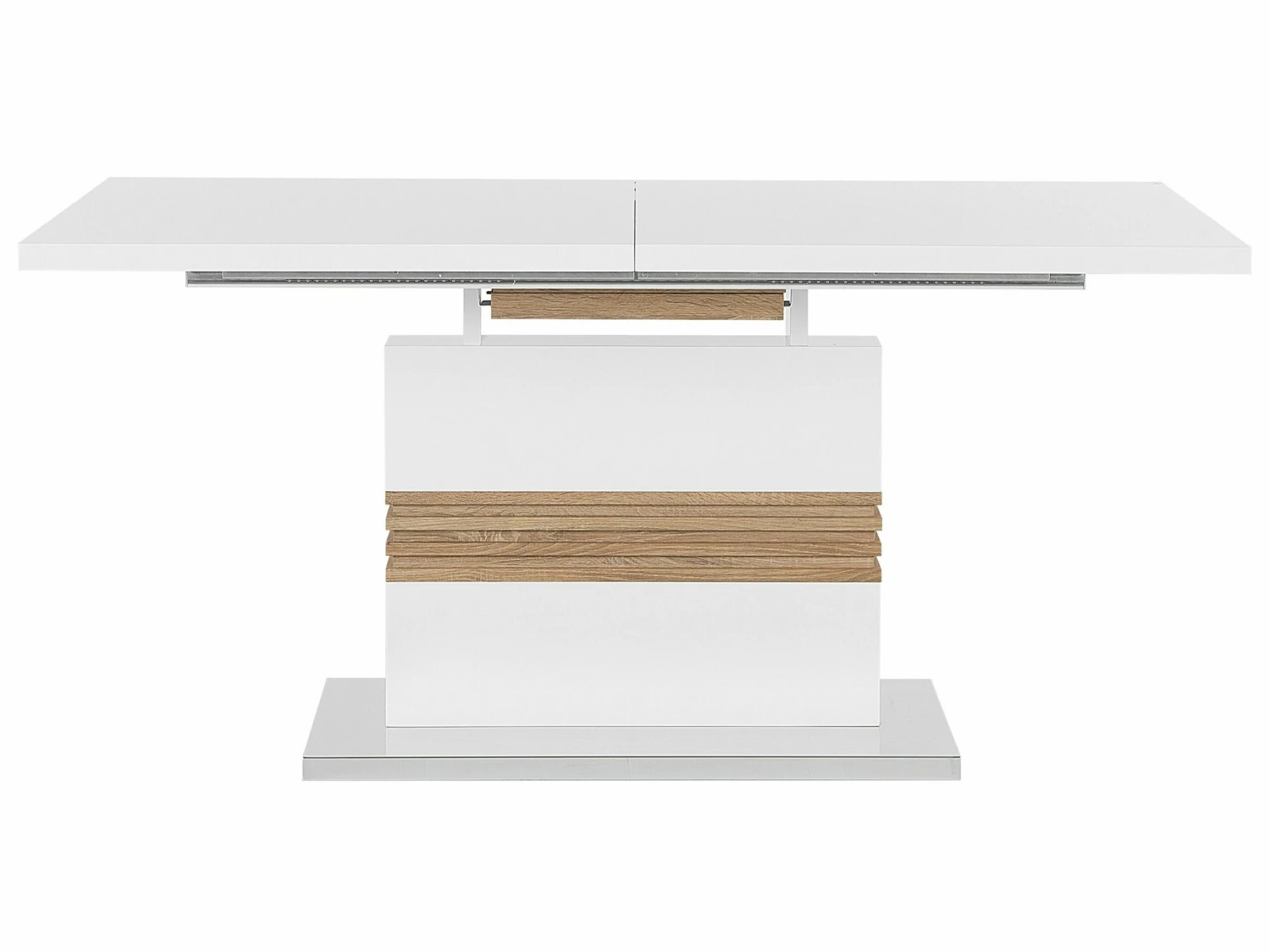 Esstisch Weiß / Heller Holzfarbton 160/200 X 90 Cm Ausziehbar SANTANA – Bild 5