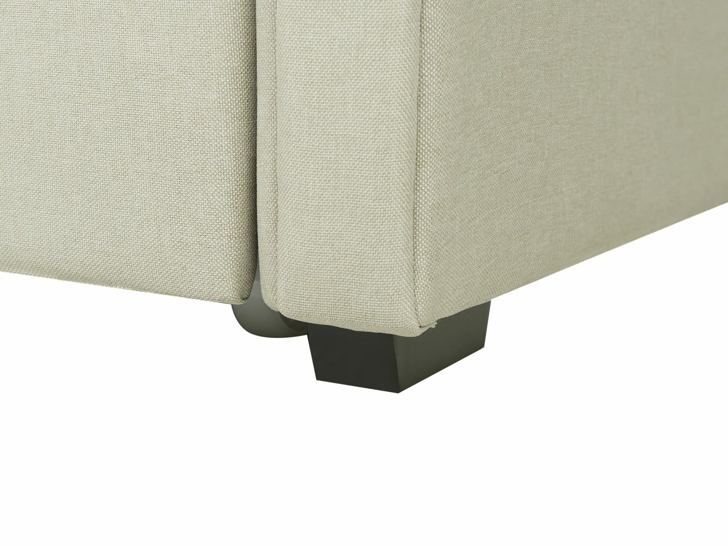 Tagesbett Ausziehbar Polsterbezug Beige Leinenoptik Lattenrost 90 X 200 Cm LIBOURNE – Bild 10