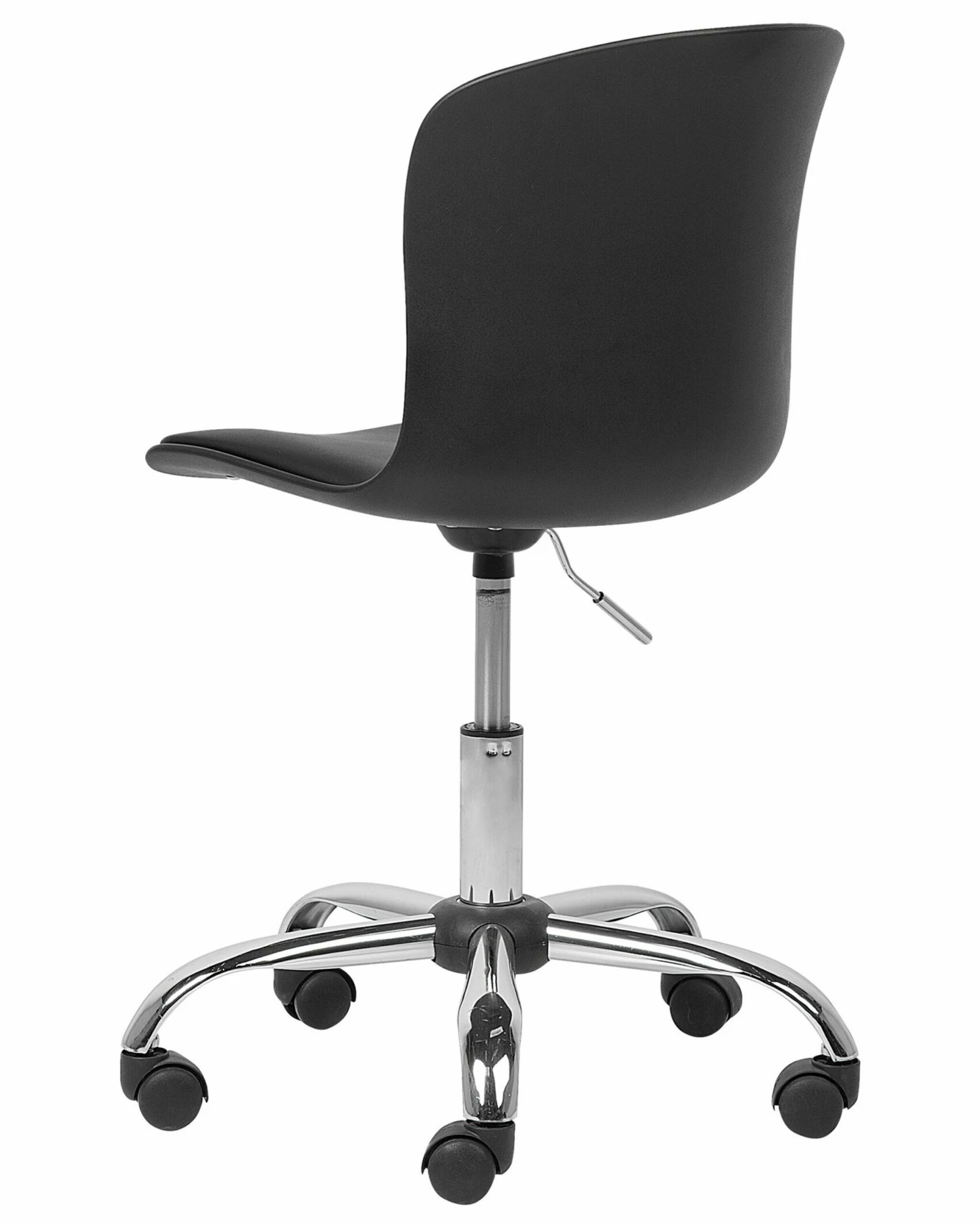 Arbeitshocker Mit Rollen Schwarz Kunstleder VAMO – Bild 6