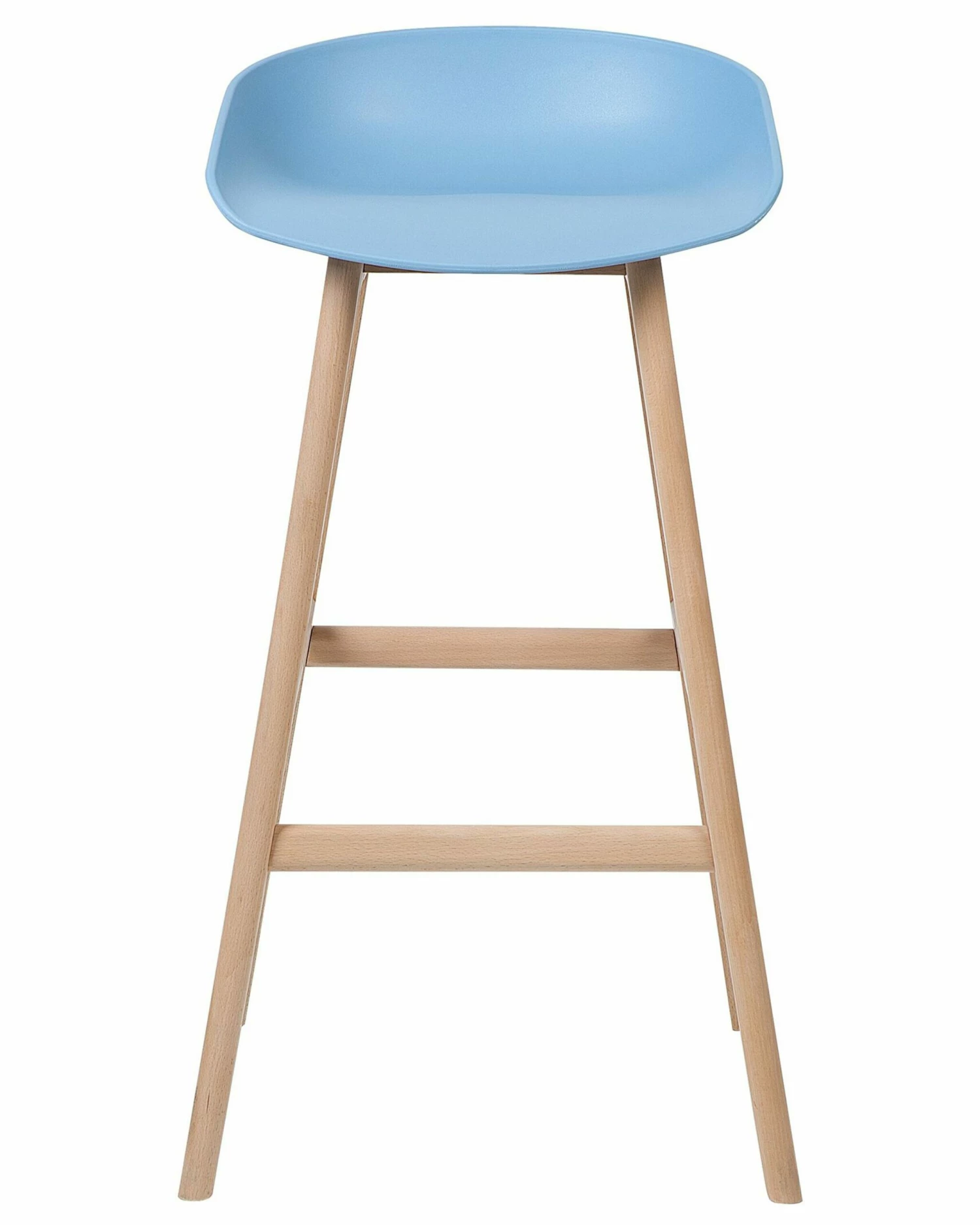 Barstuhl Kunststoff / Buchenholz Hellblau 2er Set MICCO – Bild 4