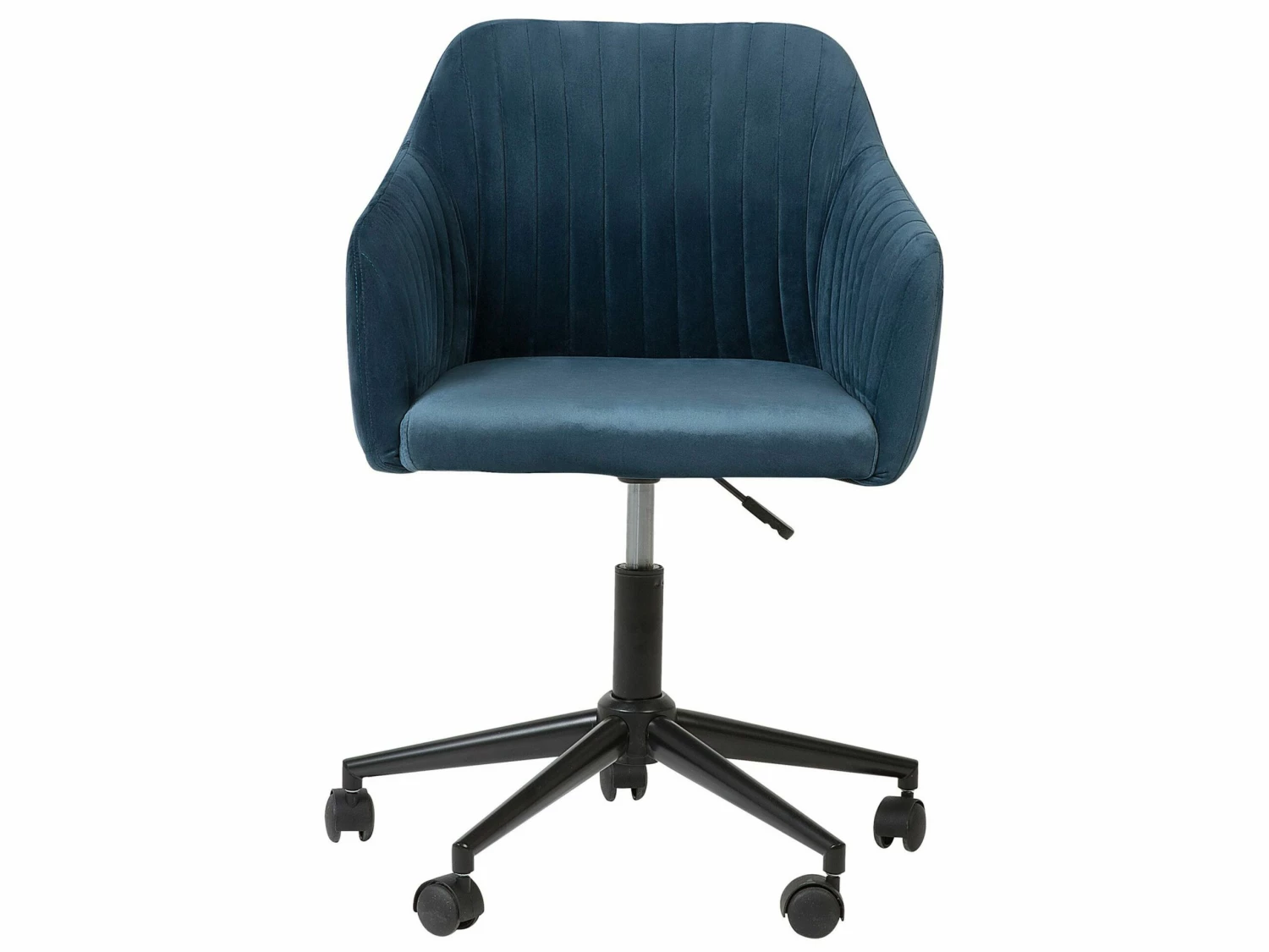 Arbeitshocker Mit Rollen Blau Samtstoff VENICE – Bild 4