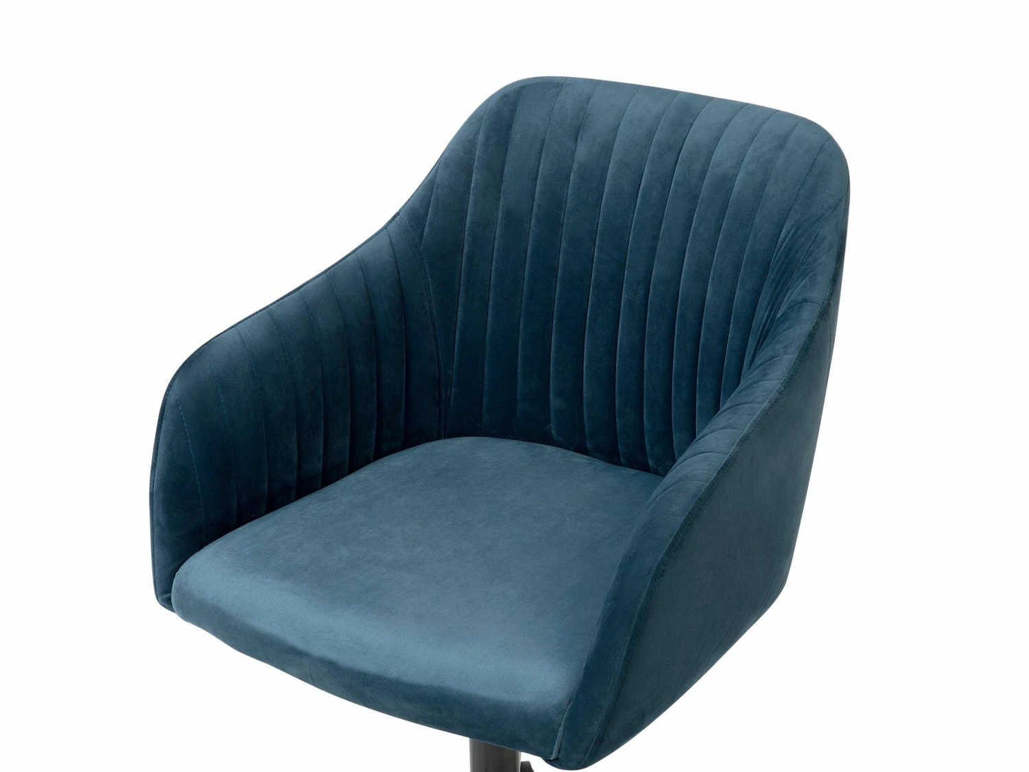 Arbeitshocker Mit Rollen Blau Samtstoff VENICE – Bild 7