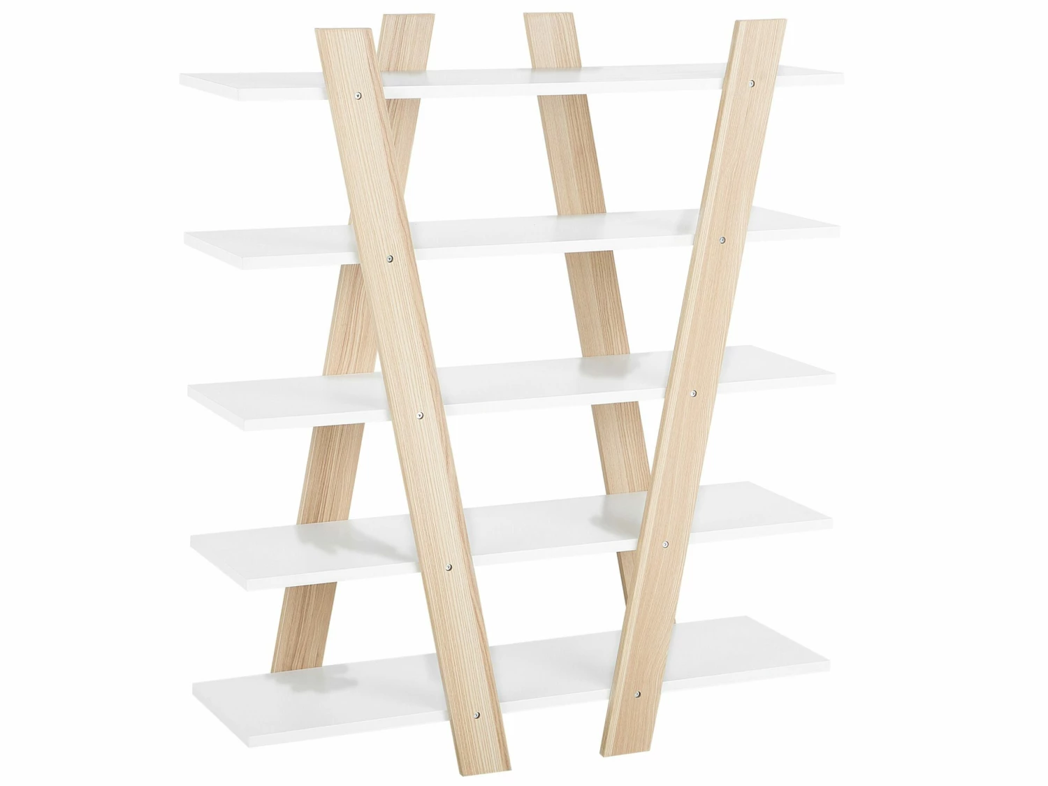 Bücherregal Heller Holzfarbton / Weiß 5 Fächer ESCALANTE – Bild 7