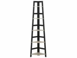 Bücherregal Schwarz / Heller Holzfarbton BEXLEY