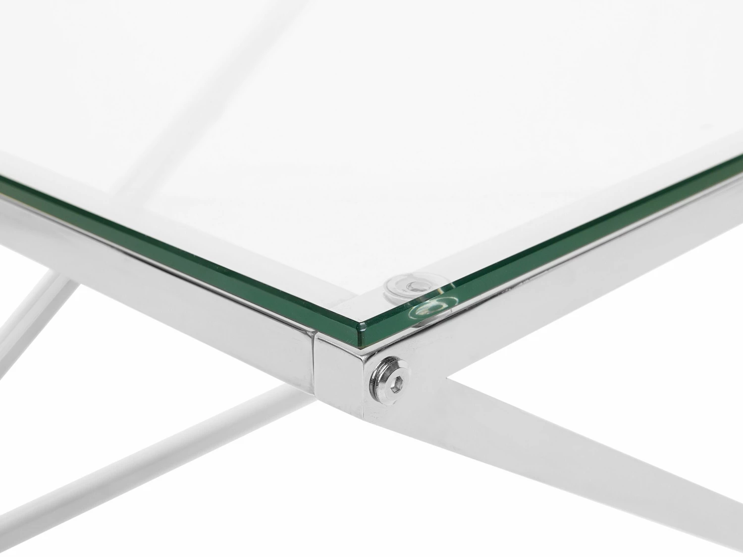 Couchtisch Glas Silber Quadratisch 60 X 60 Cm BEVERLY – Bild 5