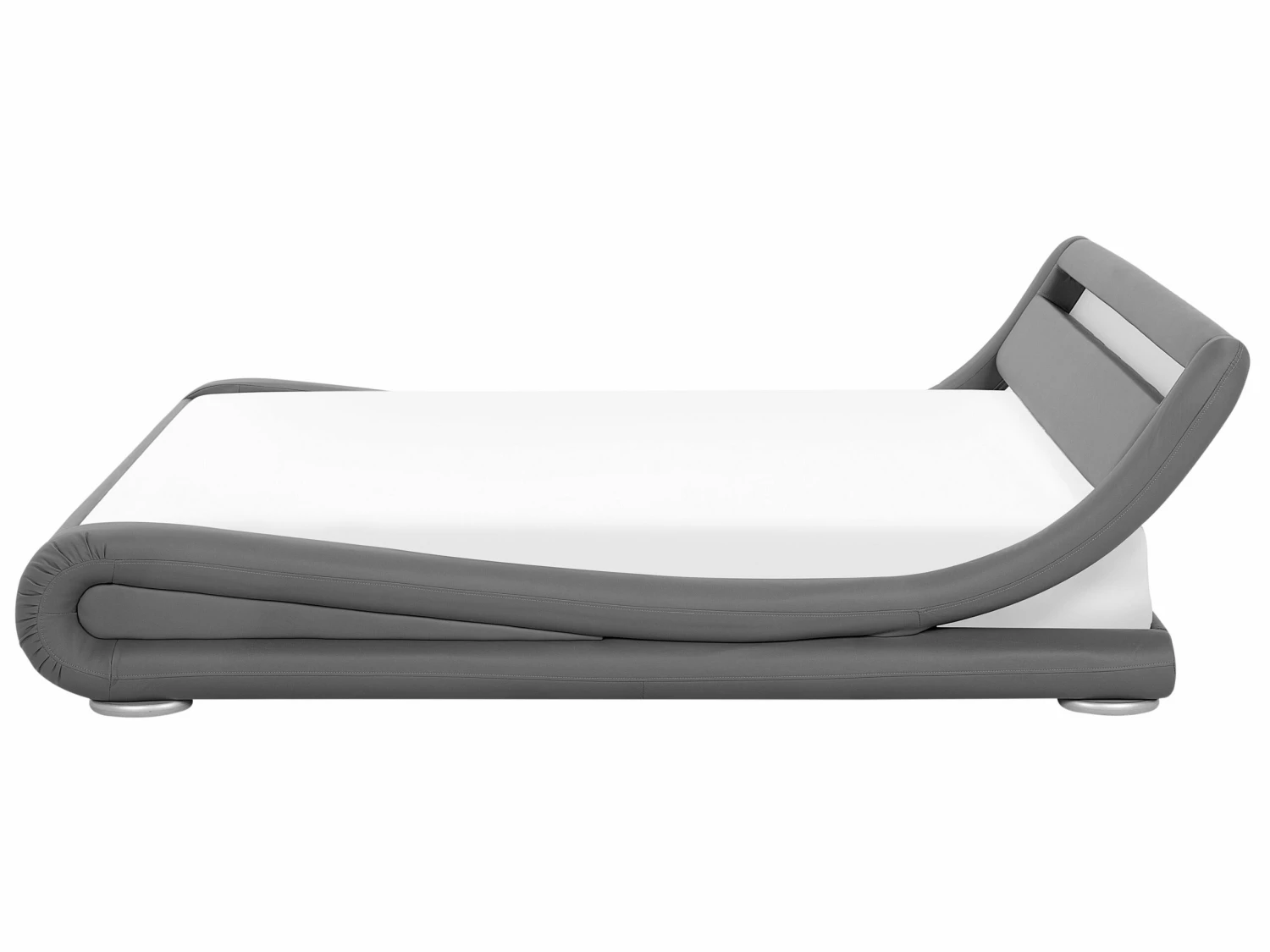 Bett Kunstleder Grau Mit LED-Beleuchtung Verschiedene Größen AVIGNON – Bild 5