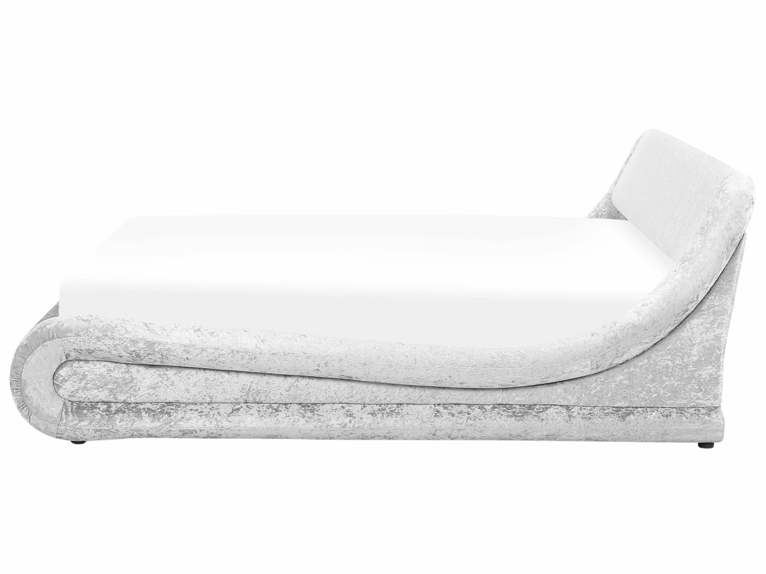 Bett Samtstoff Silber Mit Bettkasten Hochklappbar Verschiedene Größen AVIGNON – Bild 6