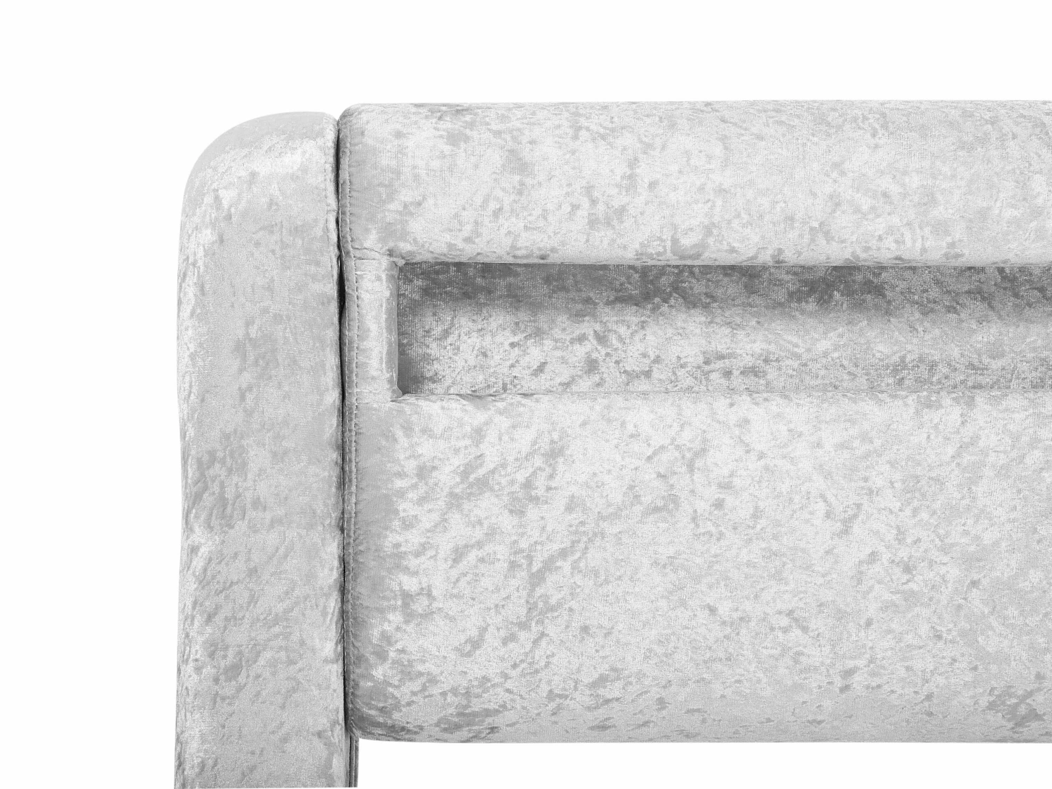 Wasserbett Samtstoff Silber Mit LED-Beleuchtung Verschiedene Größen AVIGNON – Bild 8