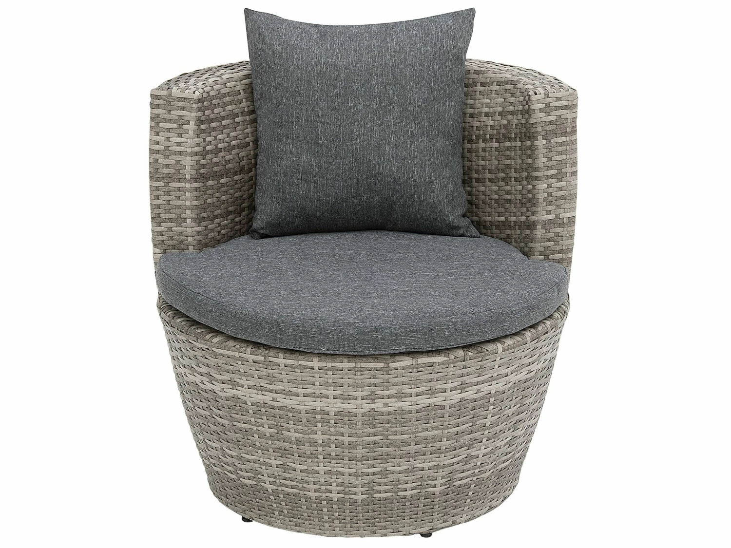 Balkonset Rattan Grau 2-Sitzer Auflagen Grau CAPRI – Bild 3