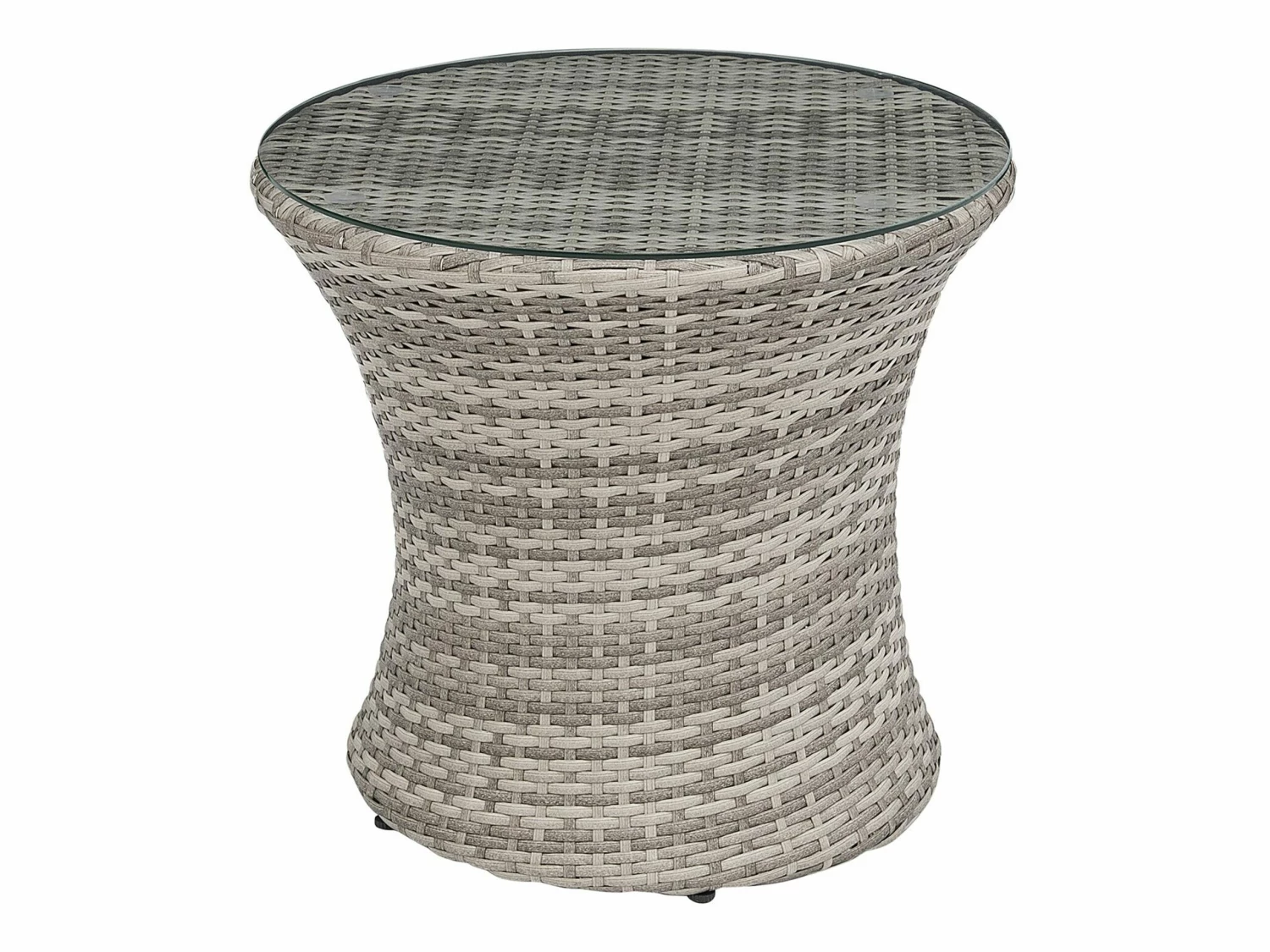 Balkonset Rattan Grau 2-Sitzer Auflagen Grau CAPRI – Bild 5