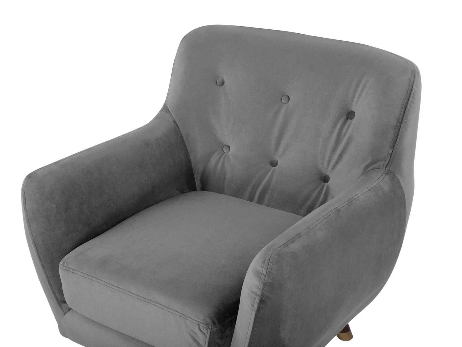 Sessel Samtstoff Grau BODO – Bild 7