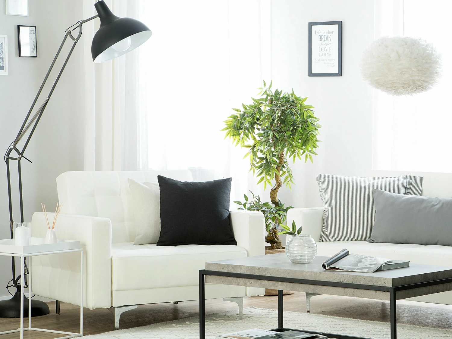 Sessel Kunstleder Weiß ABERDEEN – Bild 2