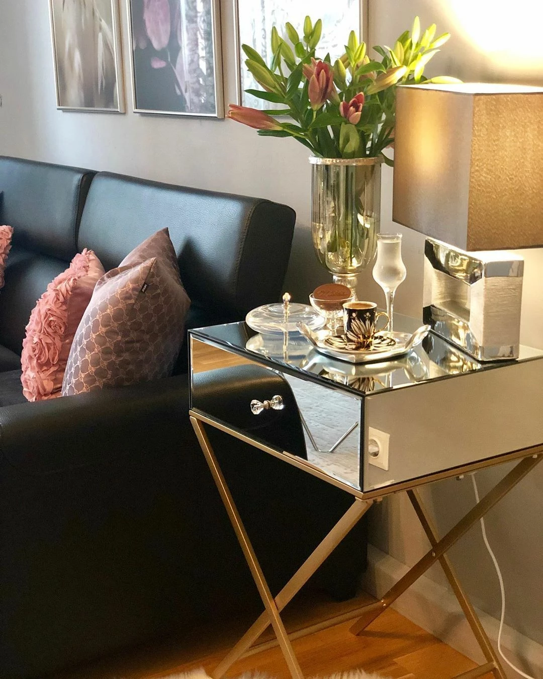 Beistelltisch Spiegeleffekt Rechteckig 40 X 50 Cm VIVY – Bild 3