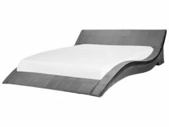Wasserbett Samtstoff Grau 180 X 200 Cm VICHY