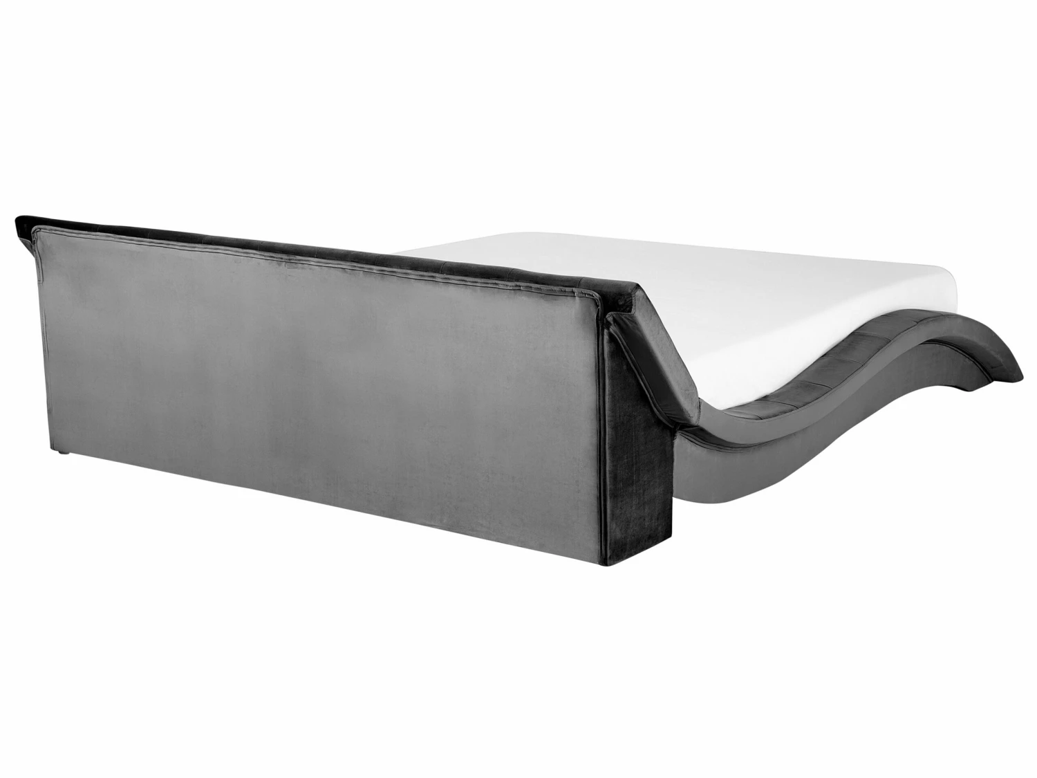 Wasserbett Samtstoff Grau 180 X 200 Cm VICHY – Bild 5