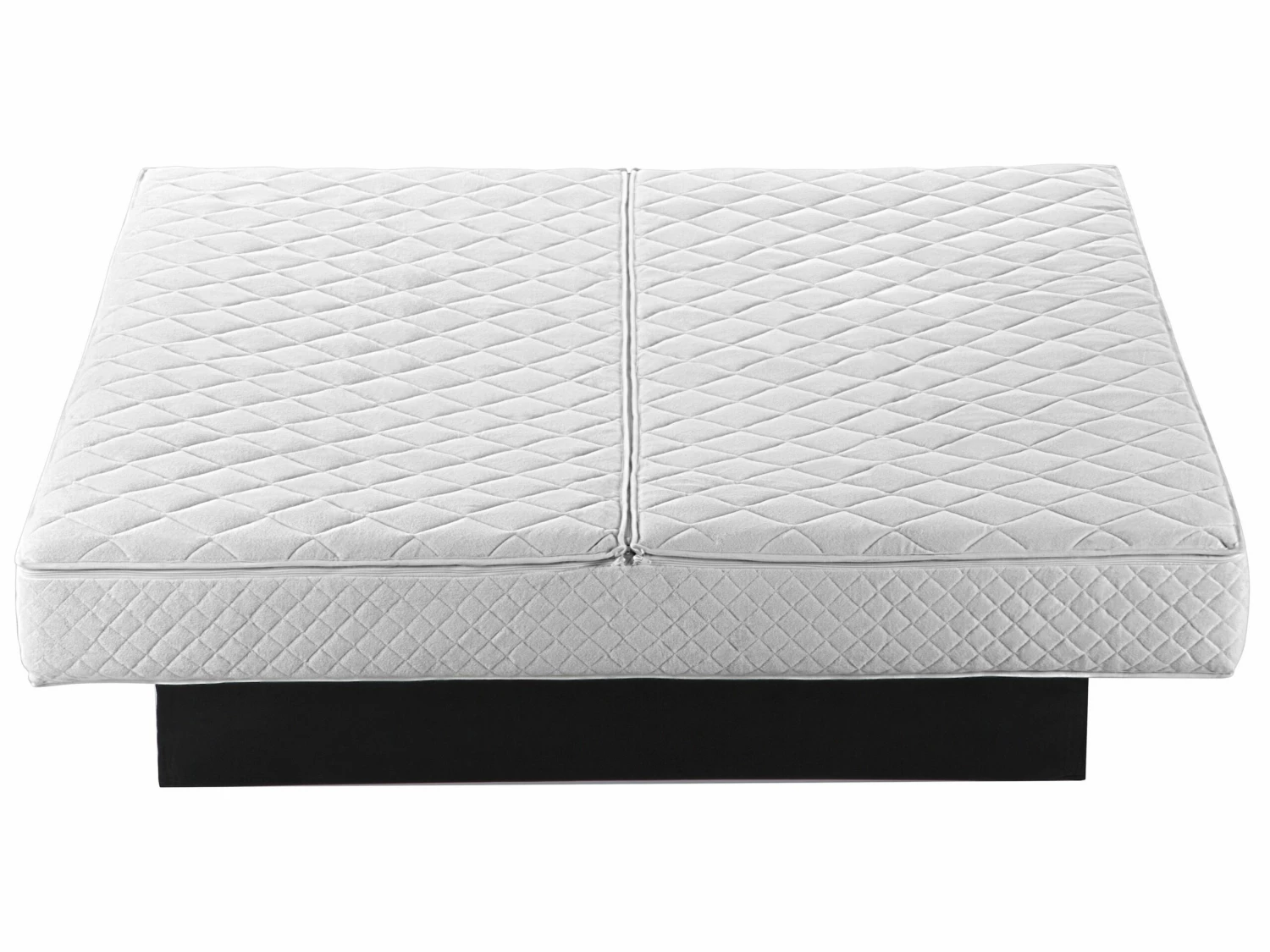 Wasserbett Samtstoff Grau 180 X 200 Cm VICHY – Bild 10