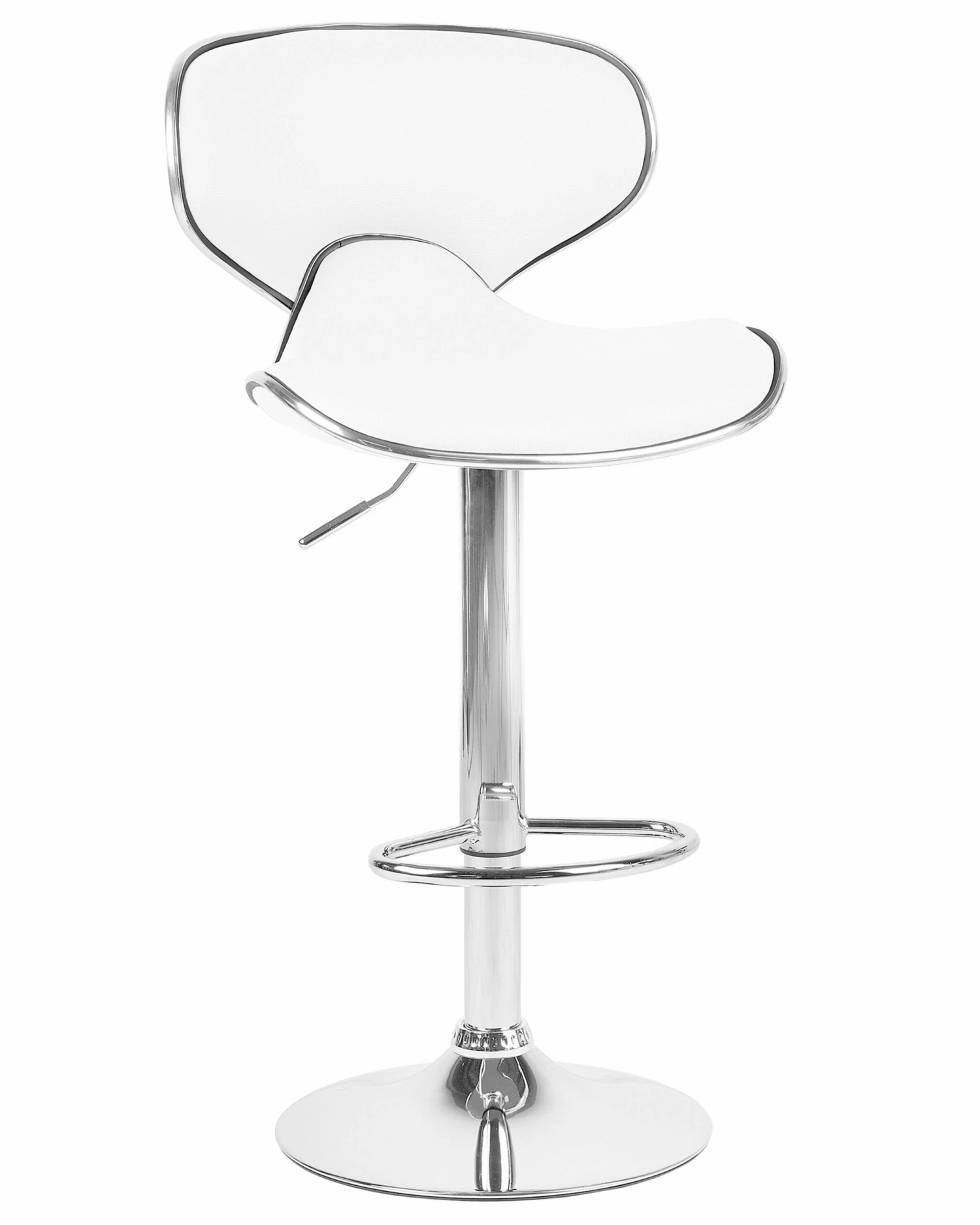 Barhocker Kunstleder Weiß Höhenverstellbar 2er Set CONWAY – Bild 3