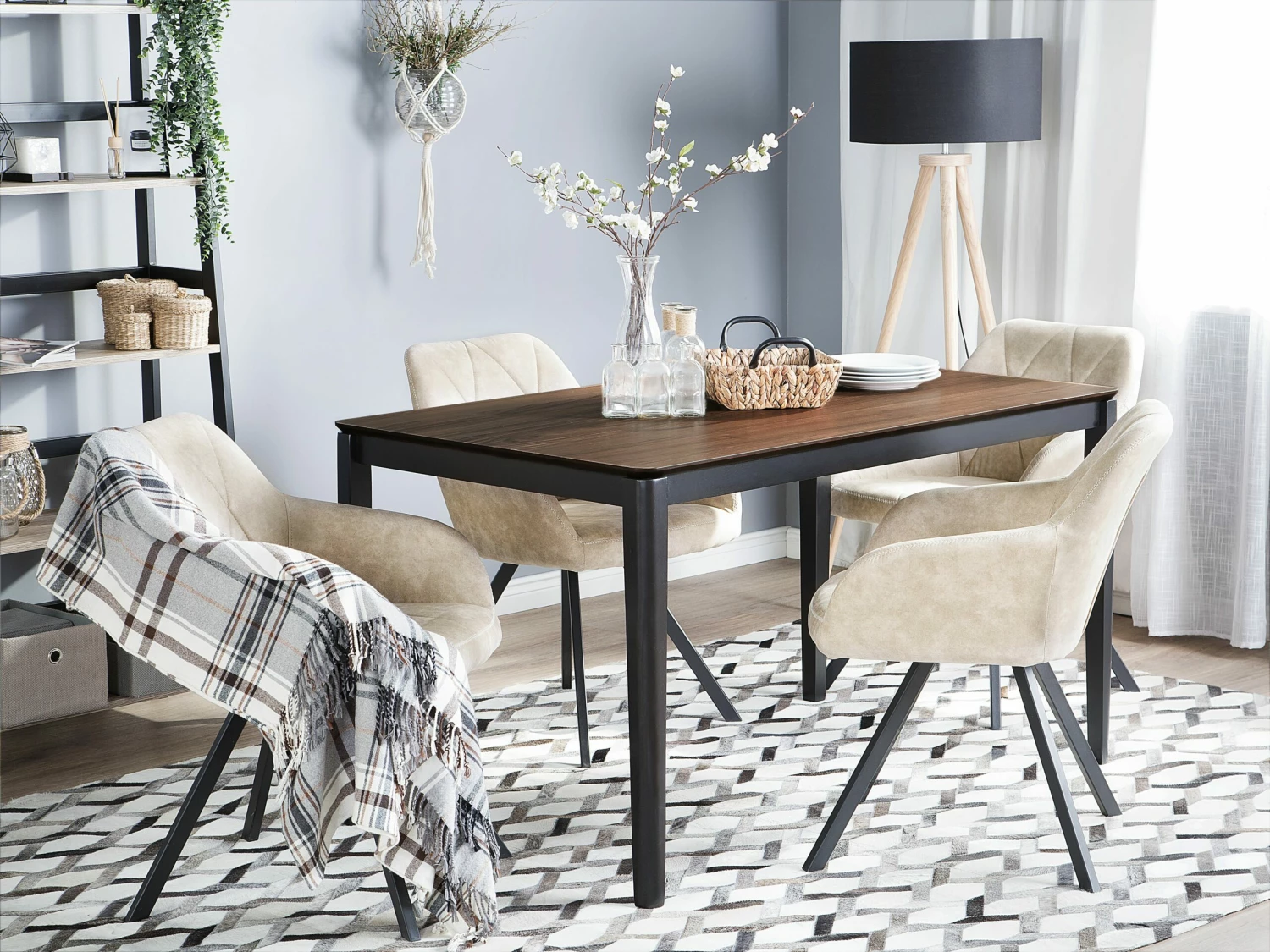 Esstisch Dunkler Holzfarbton 135 X 80 Cm CEDAR – Bild 2