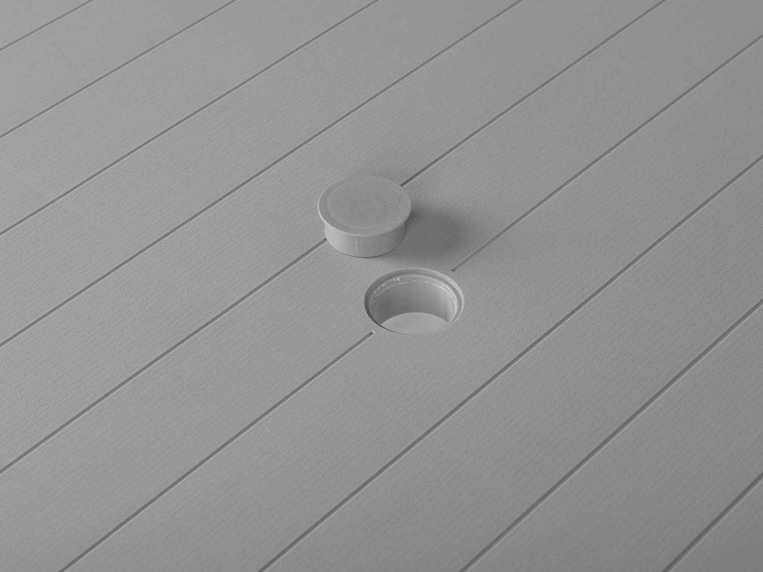 Gartentisch Rattanoptik Hellgrau 140 X 80 Cm FOSSANO – Bild 5