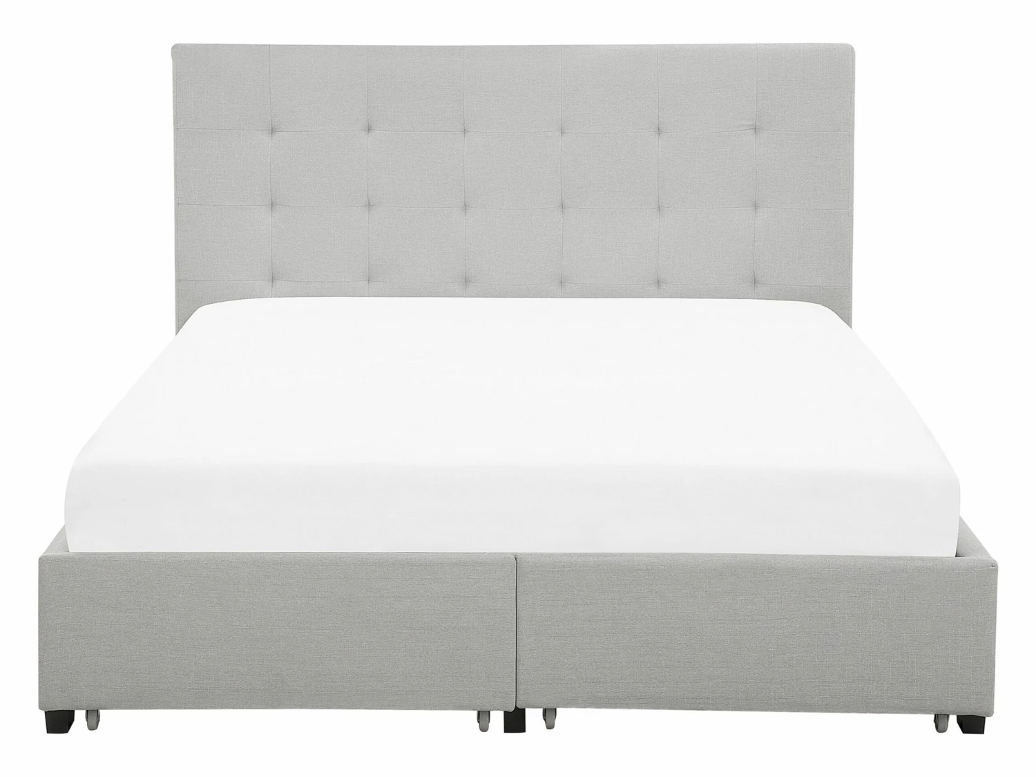 Polsterbett Hellgrau Mit Bettkasten Verschiedene Größen LA ROCHELLE – Bild 4