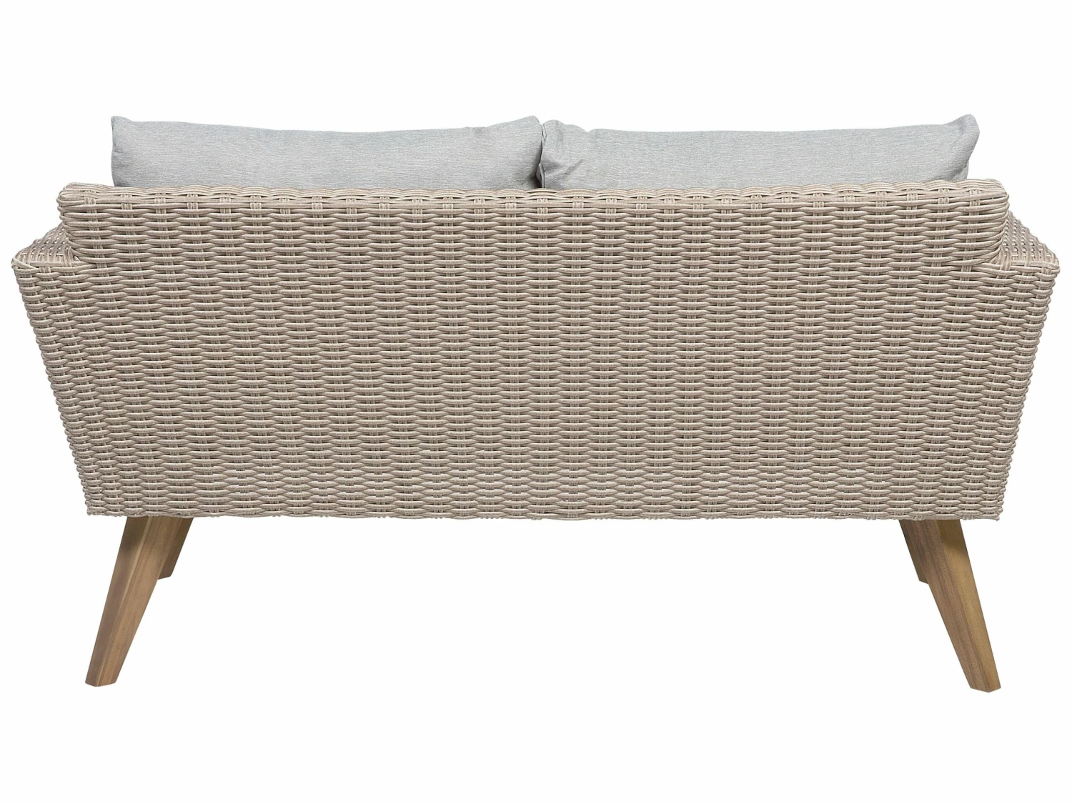 Lounge Set Rattan Braun 4-Sitzer Auflagen Grau VITTORIA – Bild 9