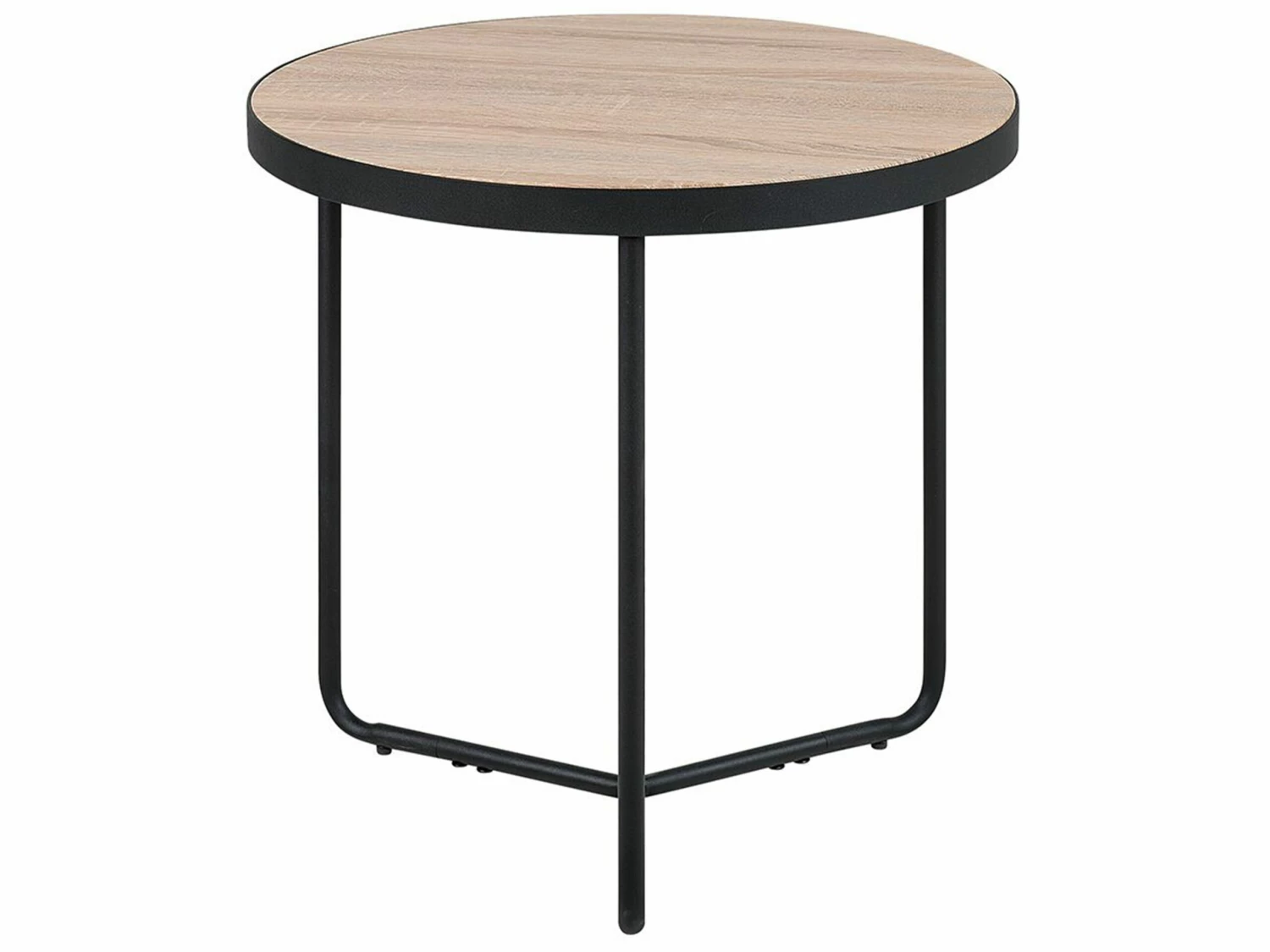 Couchtisch 2er Set Holzoptik Hellbraun / Schwarz Gross Und Mittelgroß Rund MELODY – Bild 9