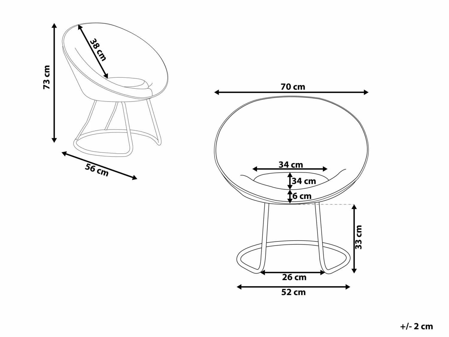 Sessel Samtstoff Grau FLOBY – Bild 8
