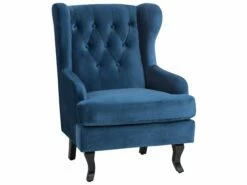 Sessel Samtstoff Dunkelblau ALTA