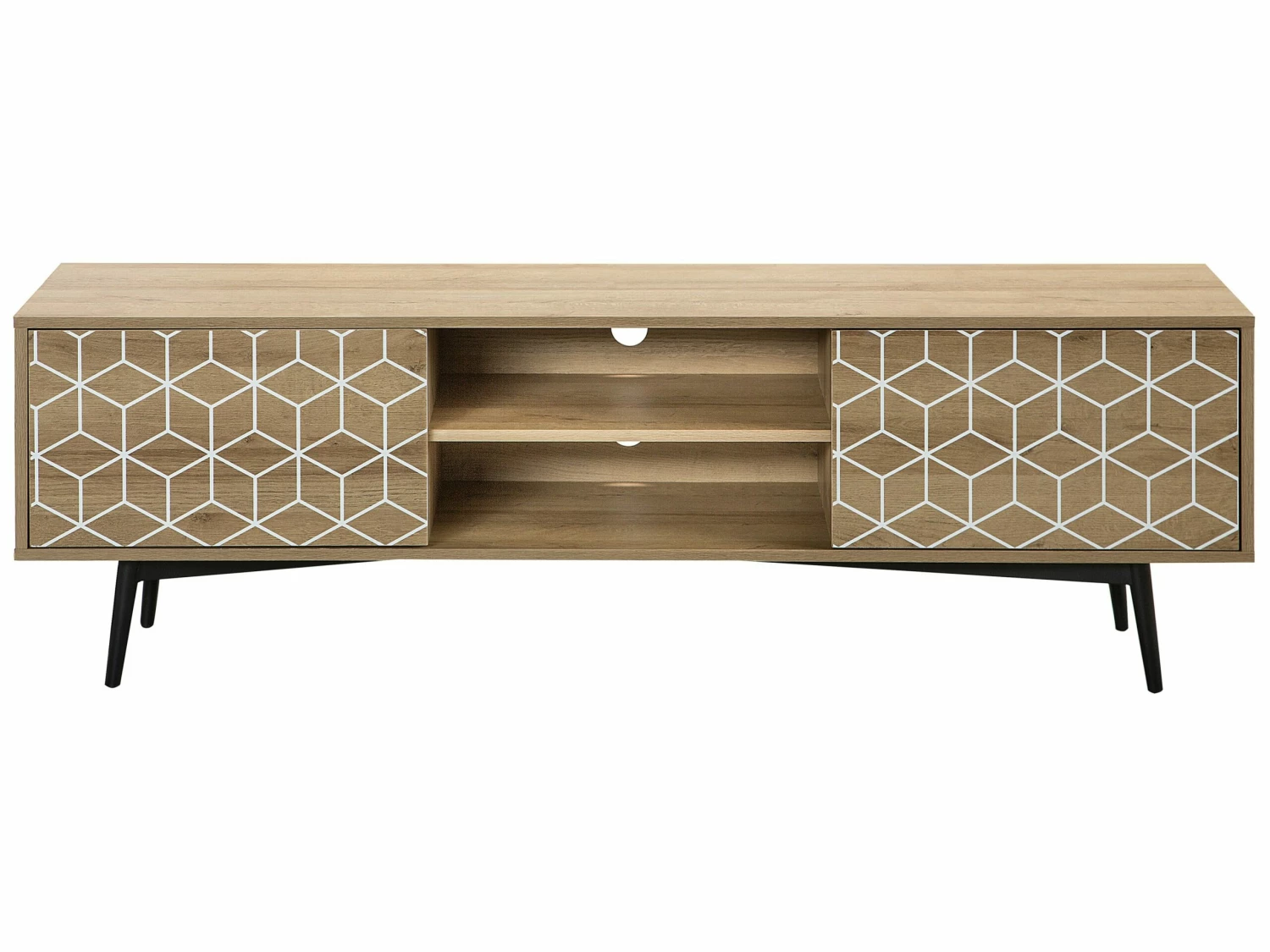 TV-Möbel Heller Holzfarbton 160 X 40 X 50 Cm TORVI – Bild 5