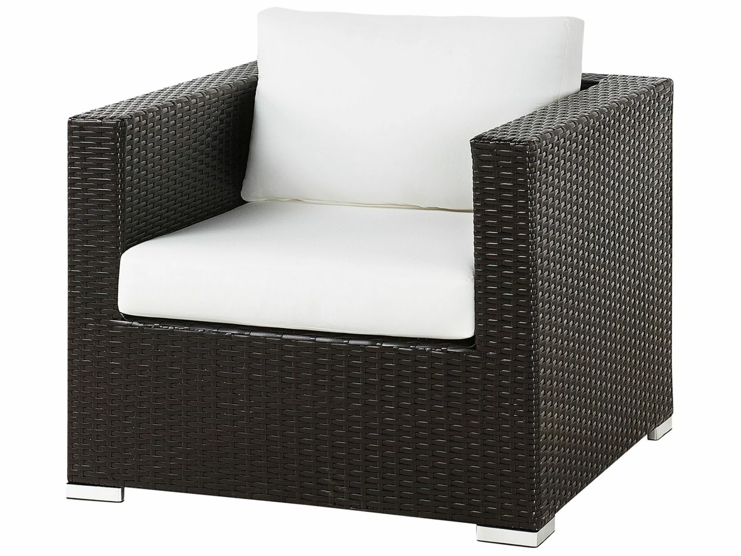Lounge Set Rattan Braun 8-Sitzer Auflagen Beige XXL – Bild 9