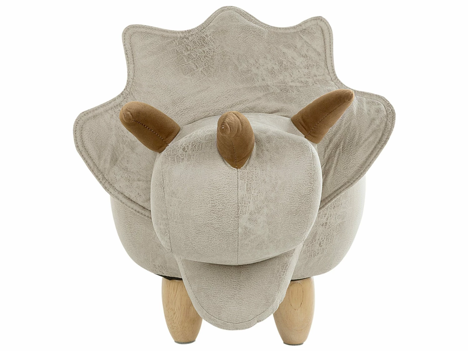 Hocker Polsterbezug Mit Stauraum Hellgrau TRICERATOPS – Bild 8