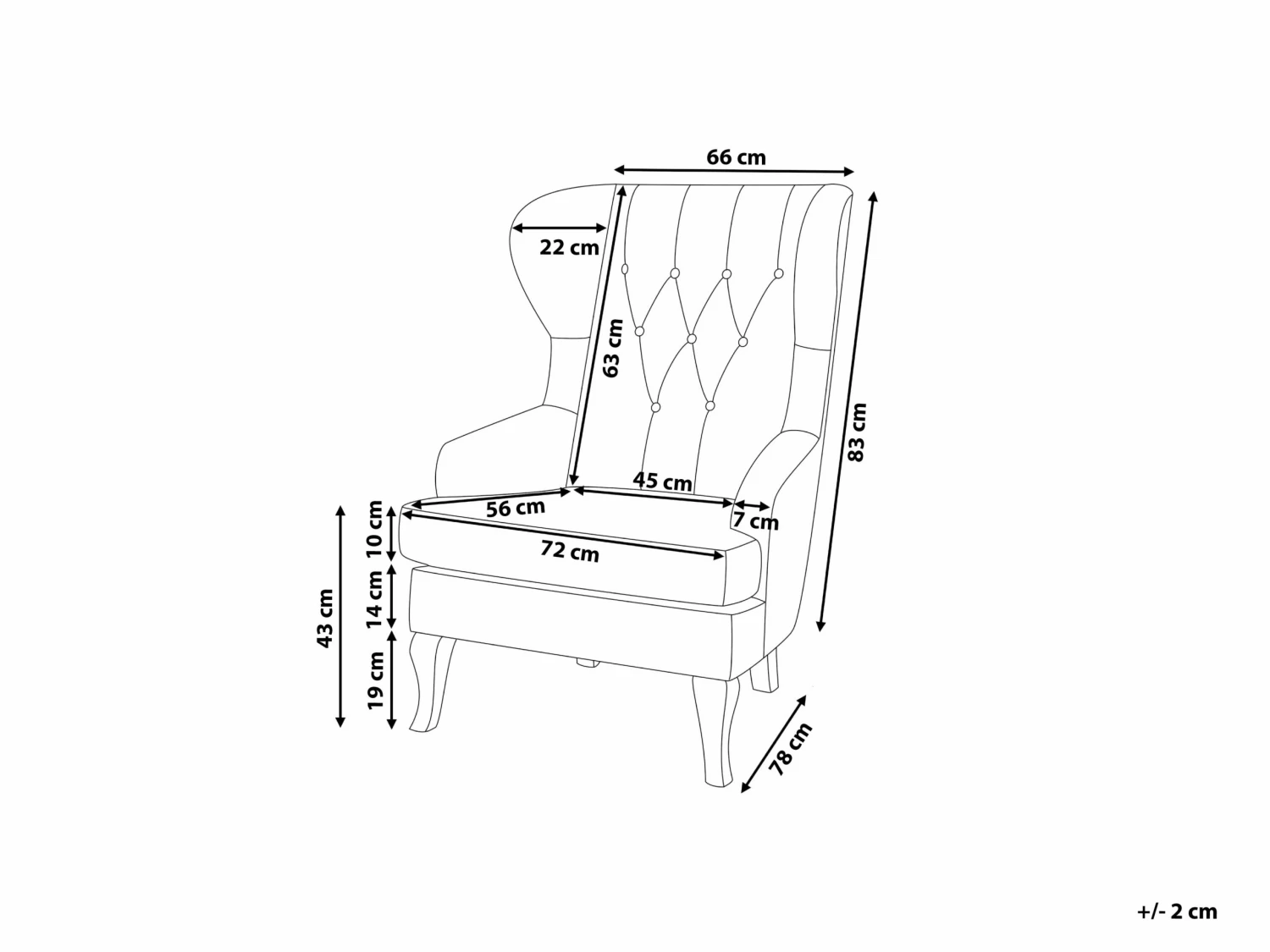 Sessel Polsterbezug Gelb ALTA – Bild 8