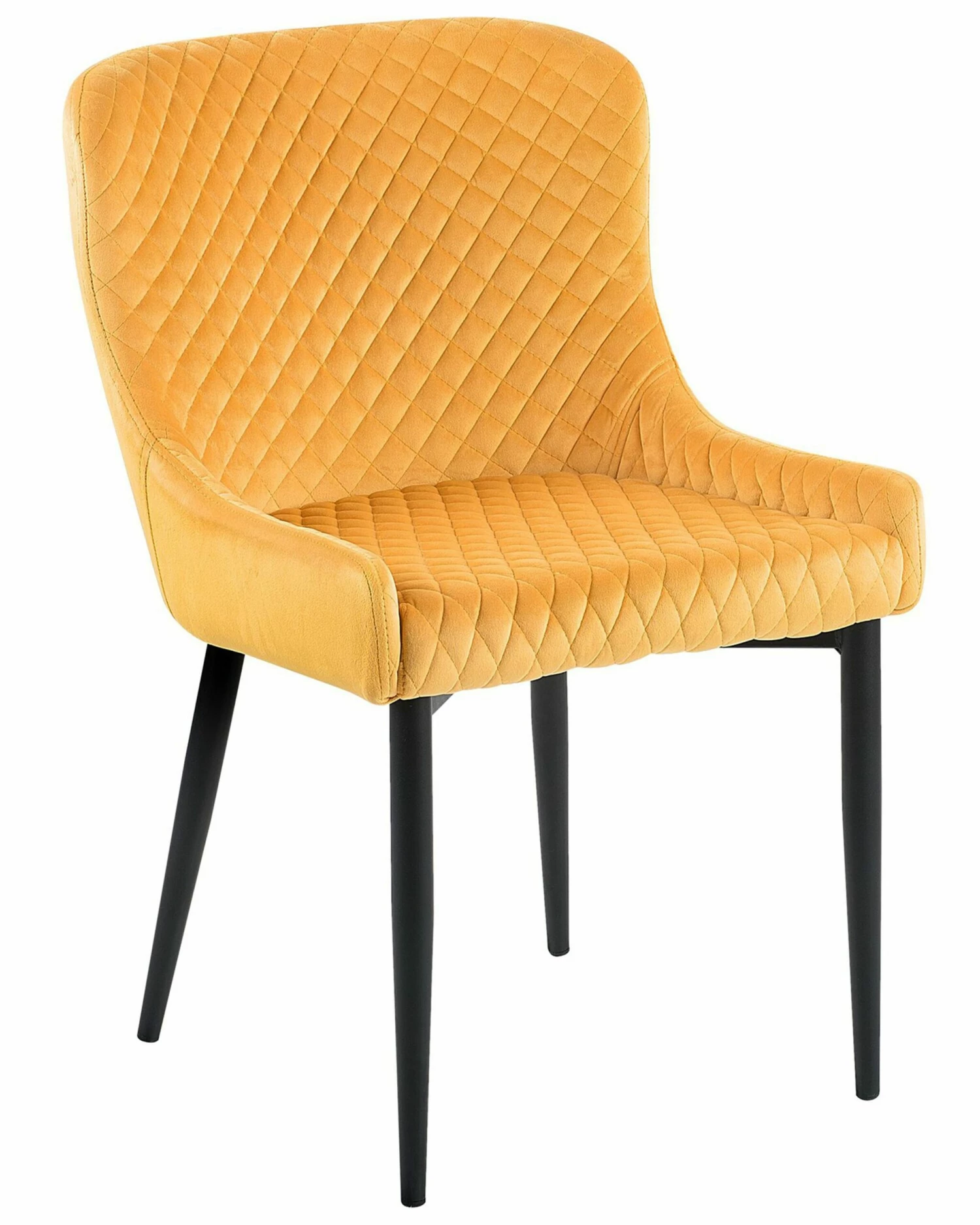 Esszimmerstuhl Samtstoff Gelb 2er Set SOLANO – Bild 4