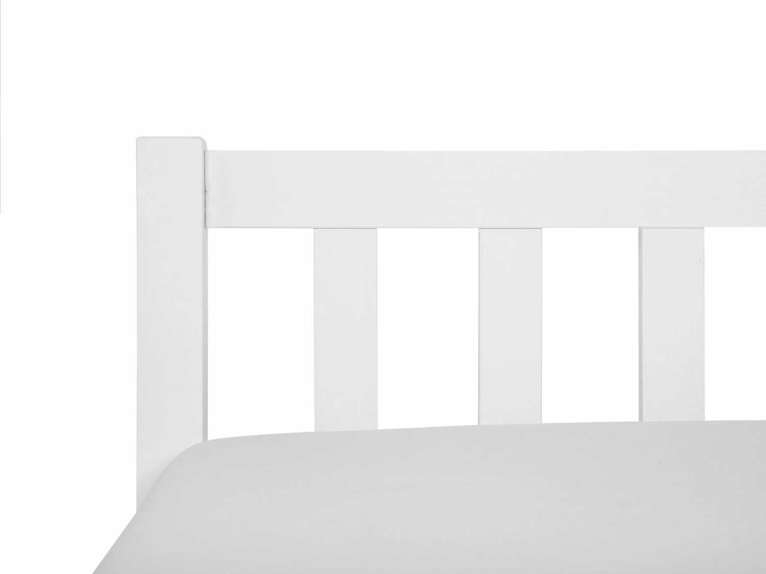 Holzbett Weiß Lattenrost Verschiedene Größen FLORAC – Bild 6