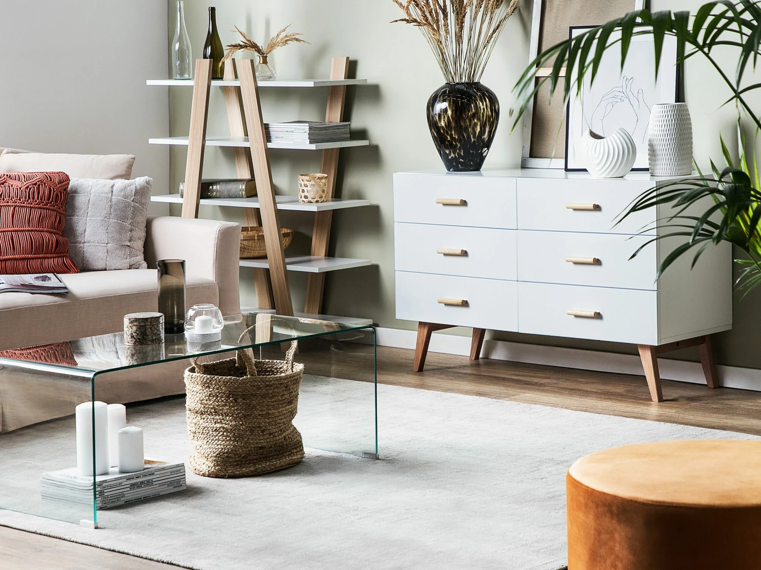 Bücherregal Heller Holzfarbton / Weiß 5 Fächer ESCALANTE – Bild 3