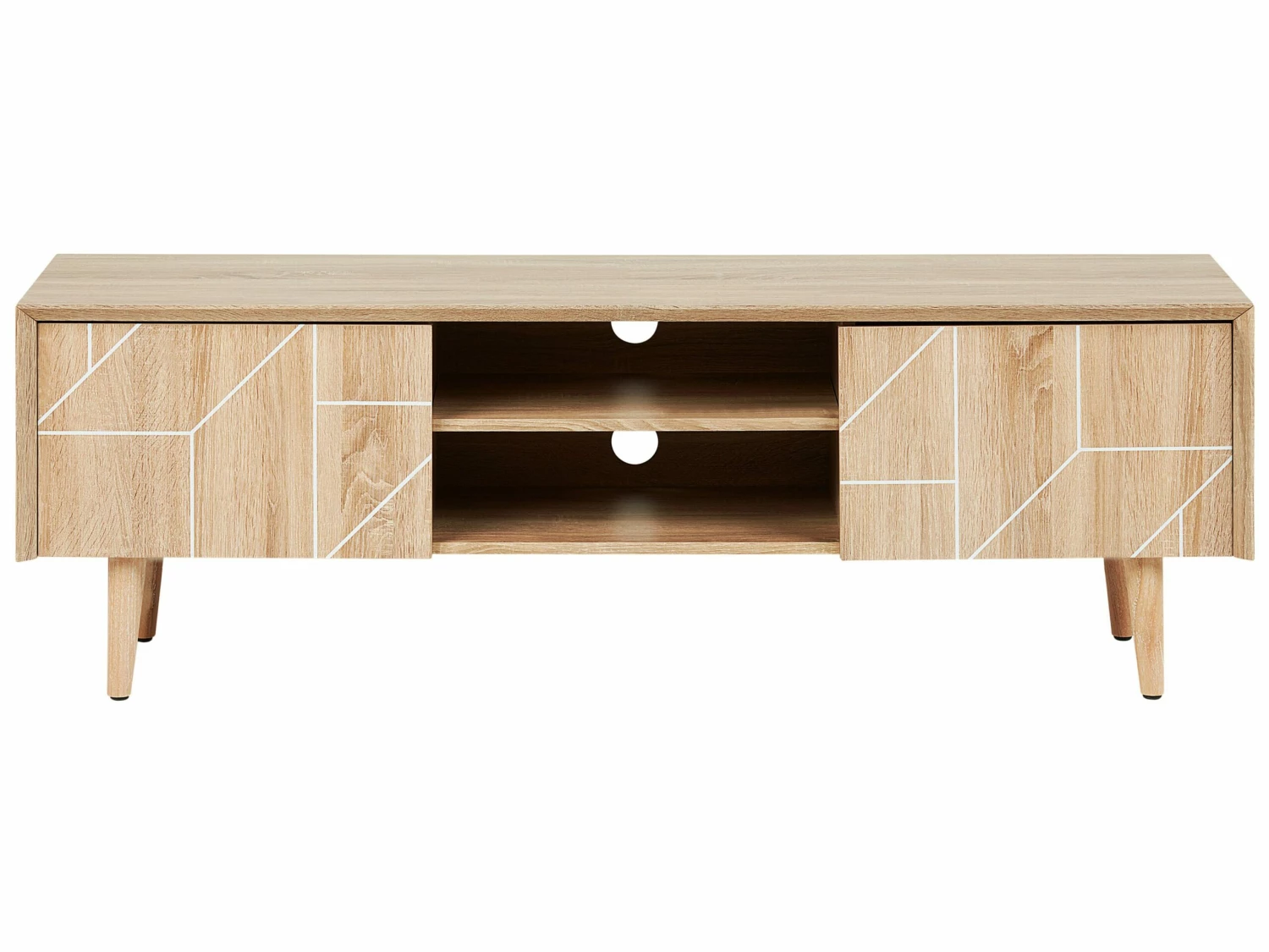 TV-Möbel Heller Holzfarbton 150 X 39 X 51 Cm FRANKLIN – Bild 6