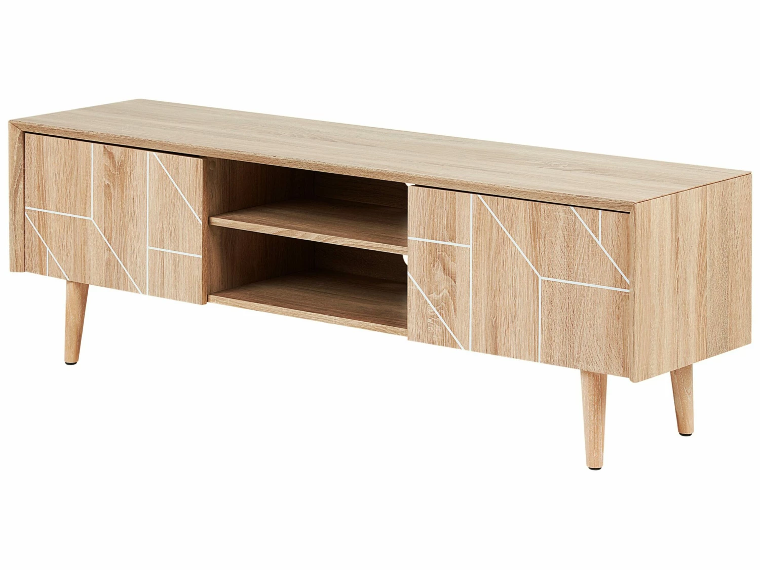 TV-Möbel Heller Holzfarbton 150 X 39 X 51 Cm FRANKLIN – Bild 7