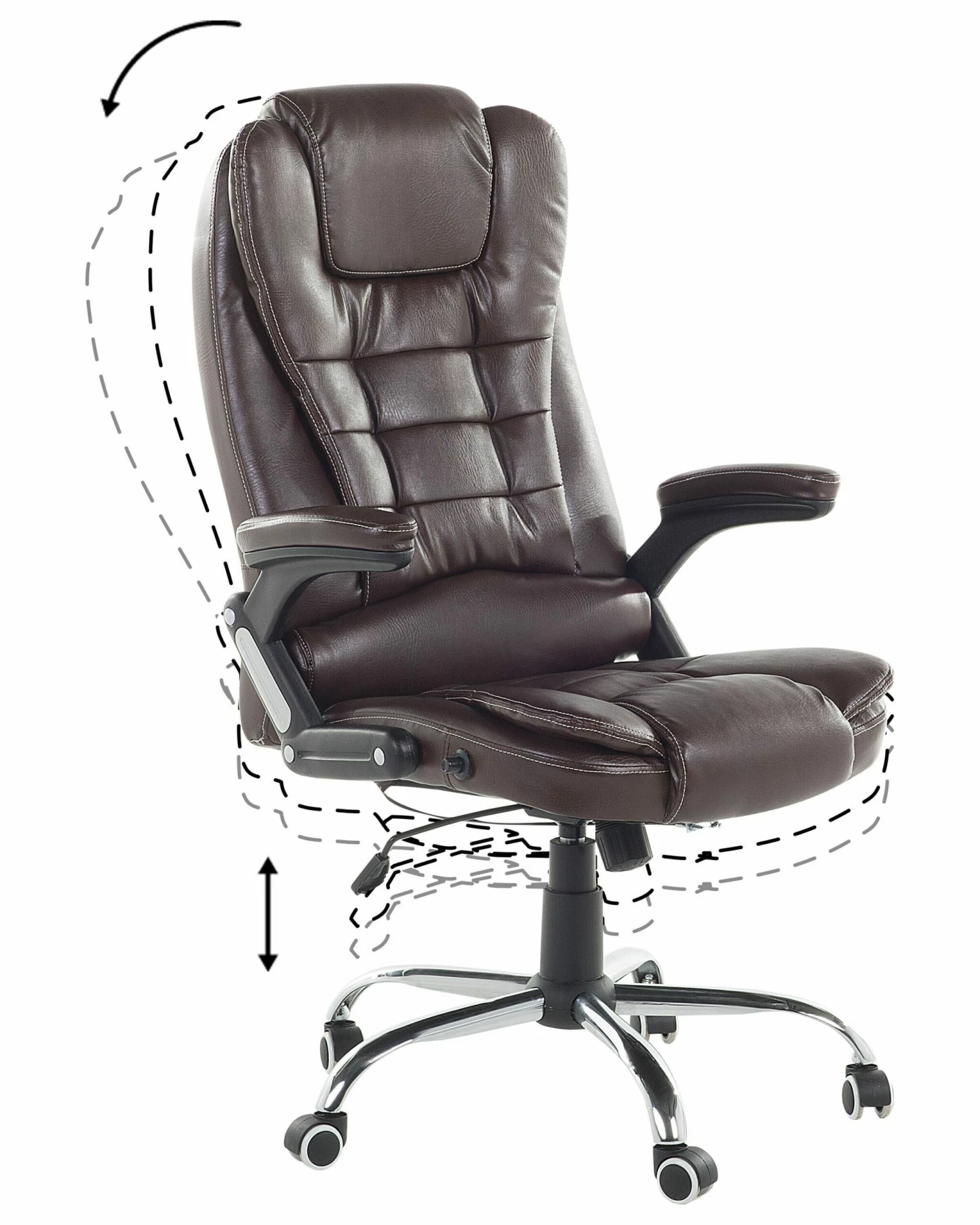 Bürostuhl Braun Höhenverstellbar ROYAL – Bild 5