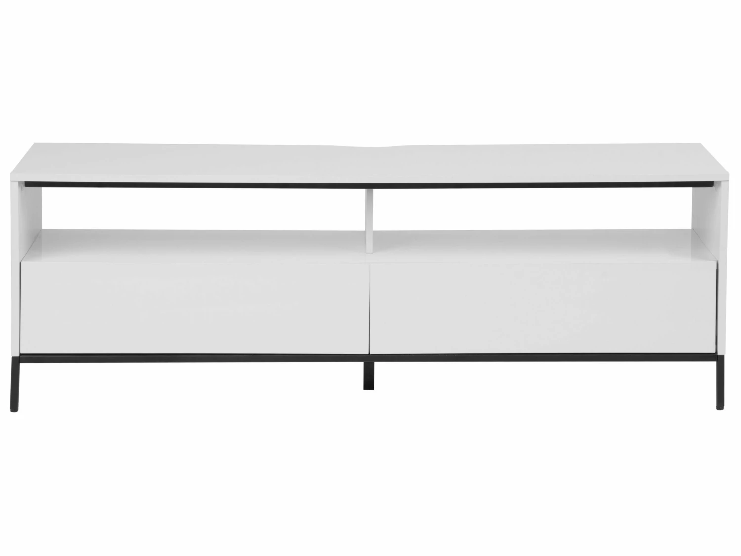 TV-Möbel Weiß / Hochglanz Mit LED-Beleuchtung 2 Schubladen 150 X 42 X 52 Cm SYDNEY – Bild 6